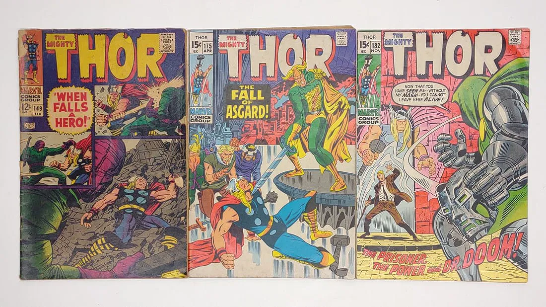 Silver Age and Bronze Age Marvel The Mighty Thor Comic Book Group thumbnail 10