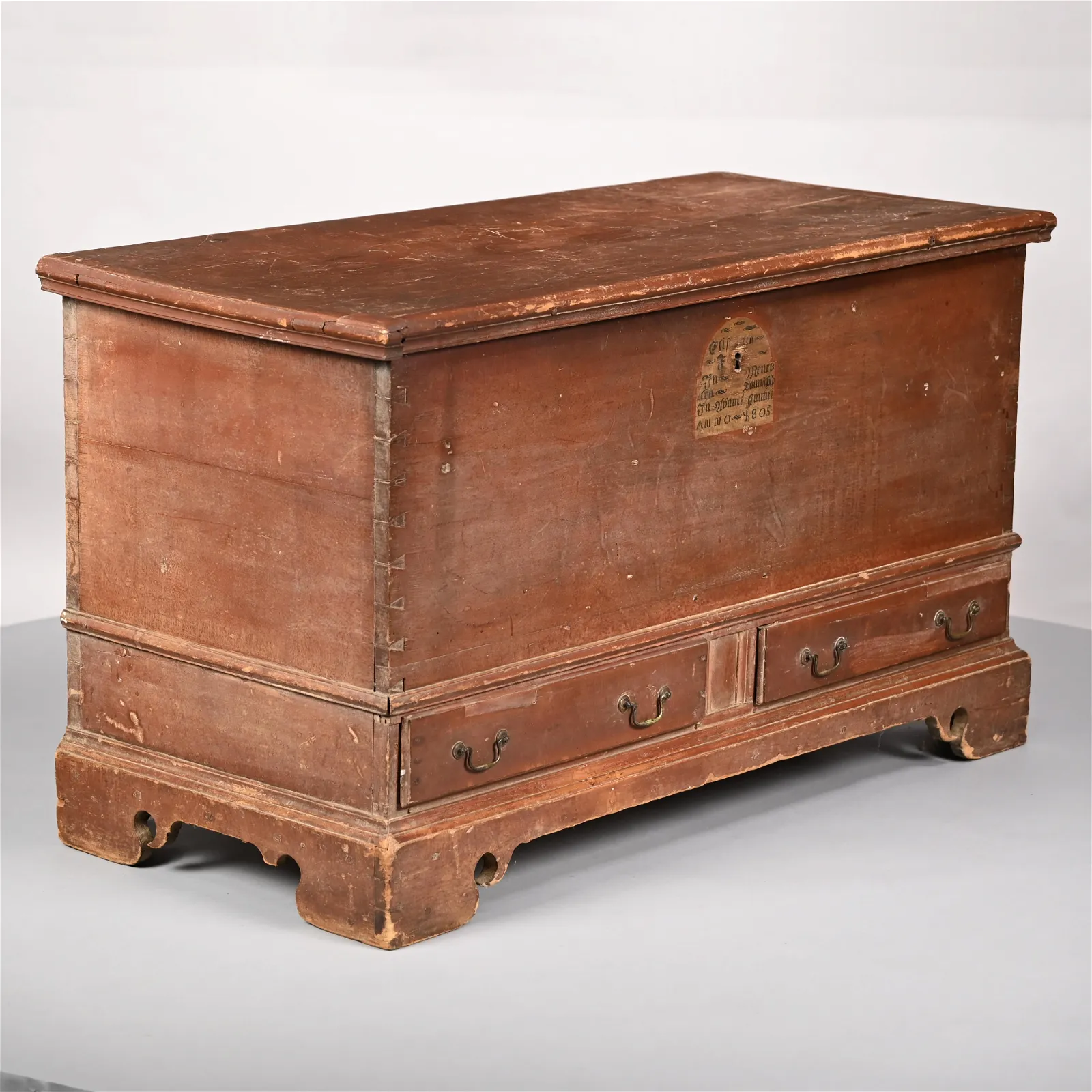 American Early 19th Century Pine Blanket Chest