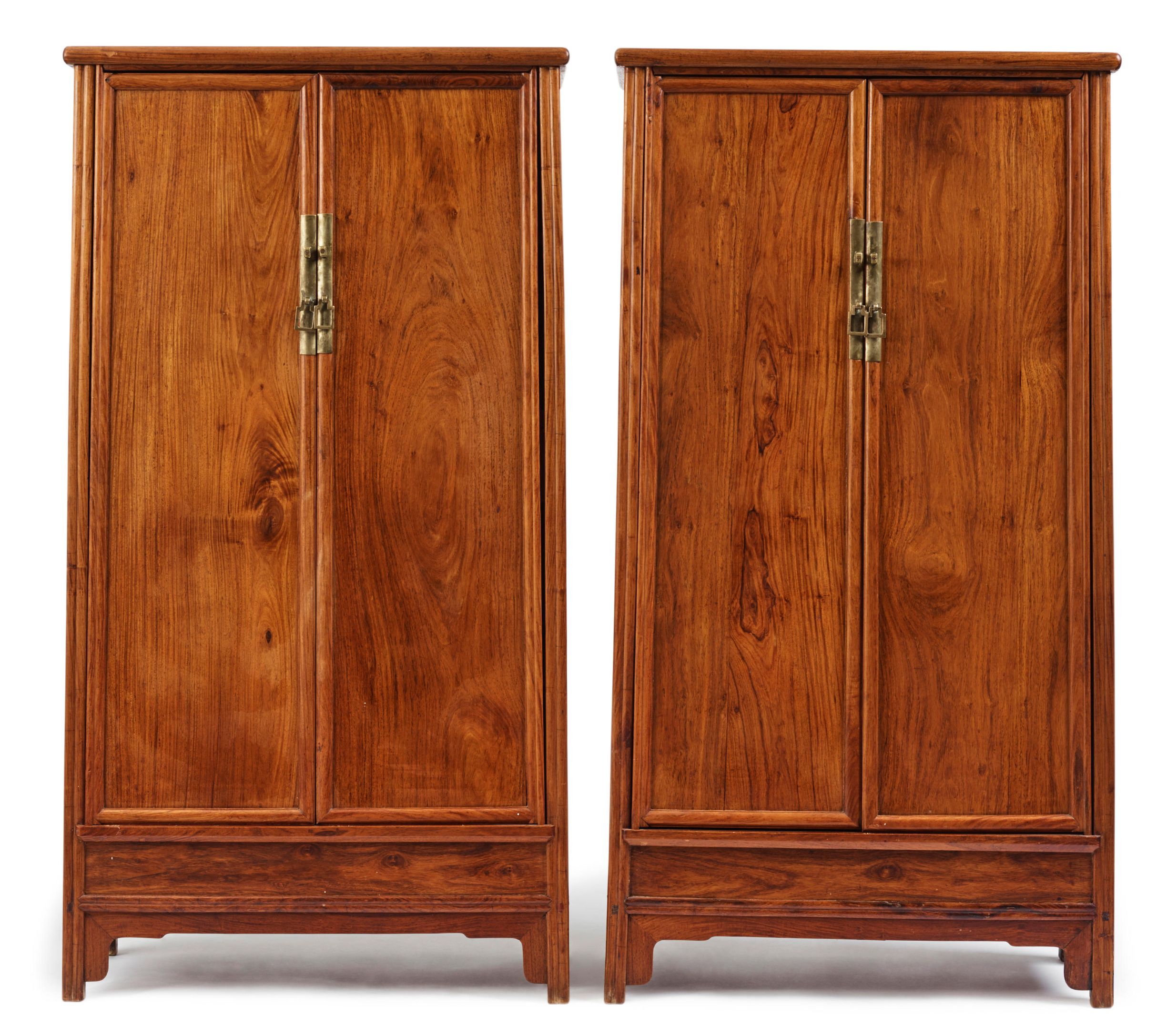Pair of Chinese Qing Dynasty Huanghuali Cabinets
