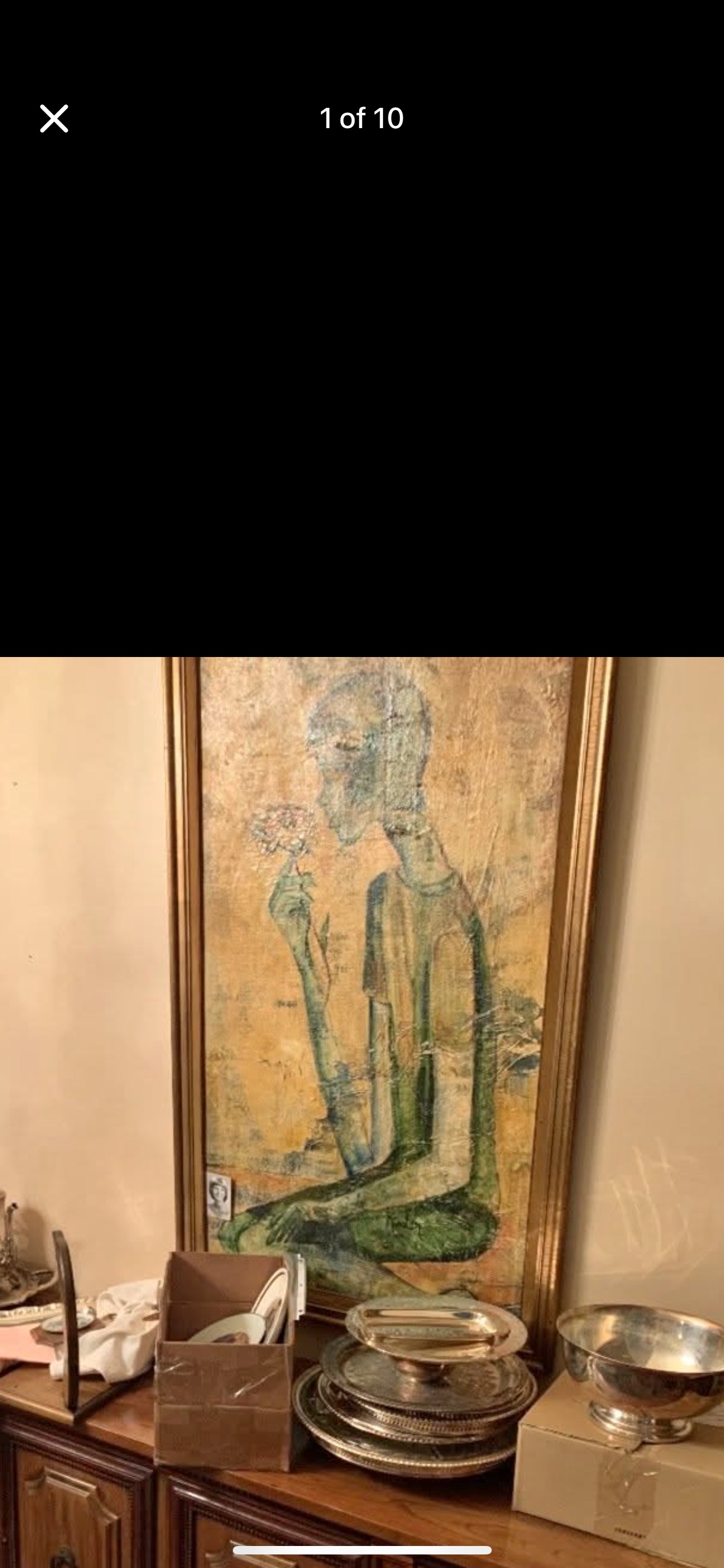 Mid-Century Modern Figurative Oil Painting