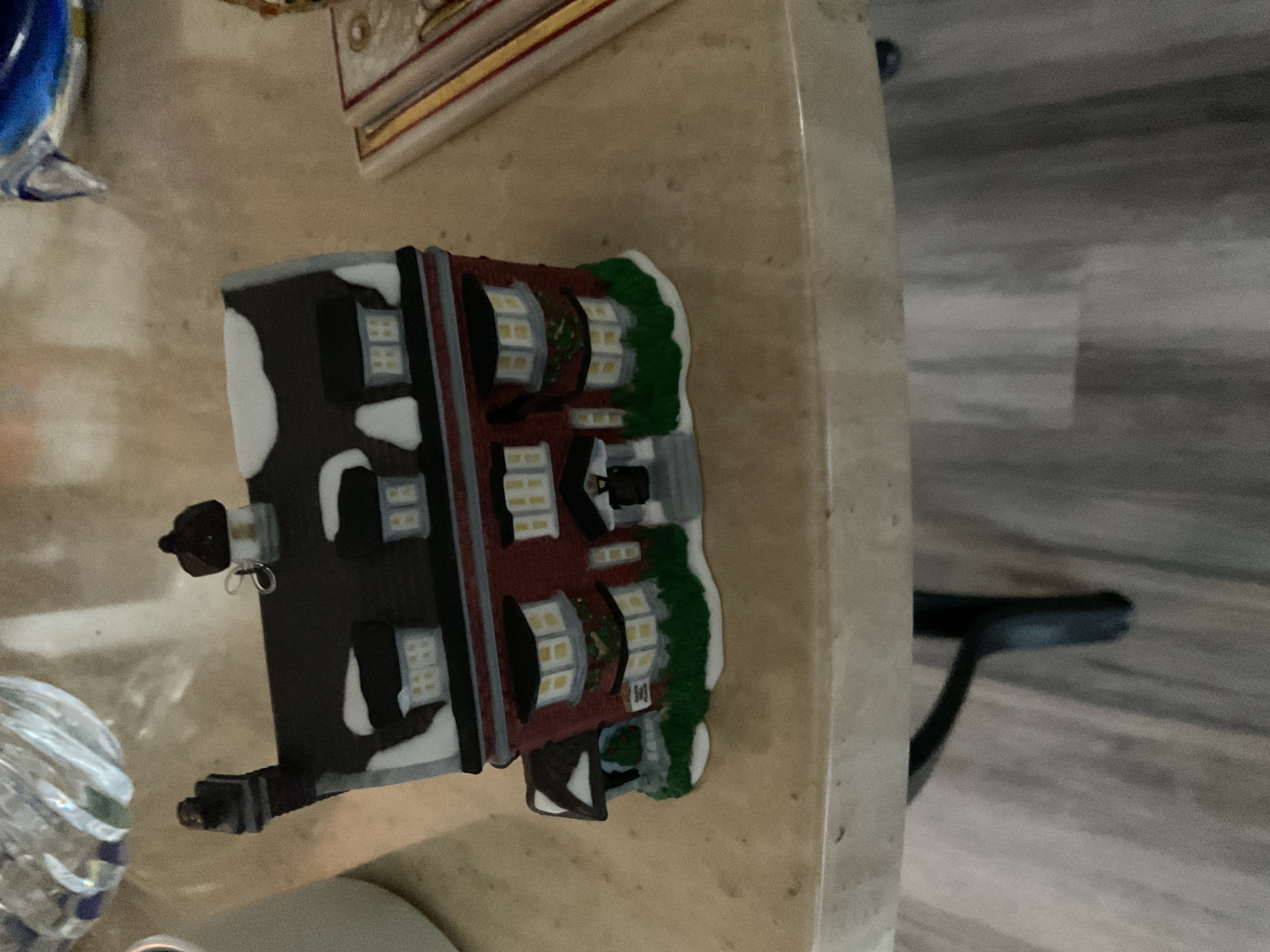 Victorian Christmas Village Porcelain House Ornament