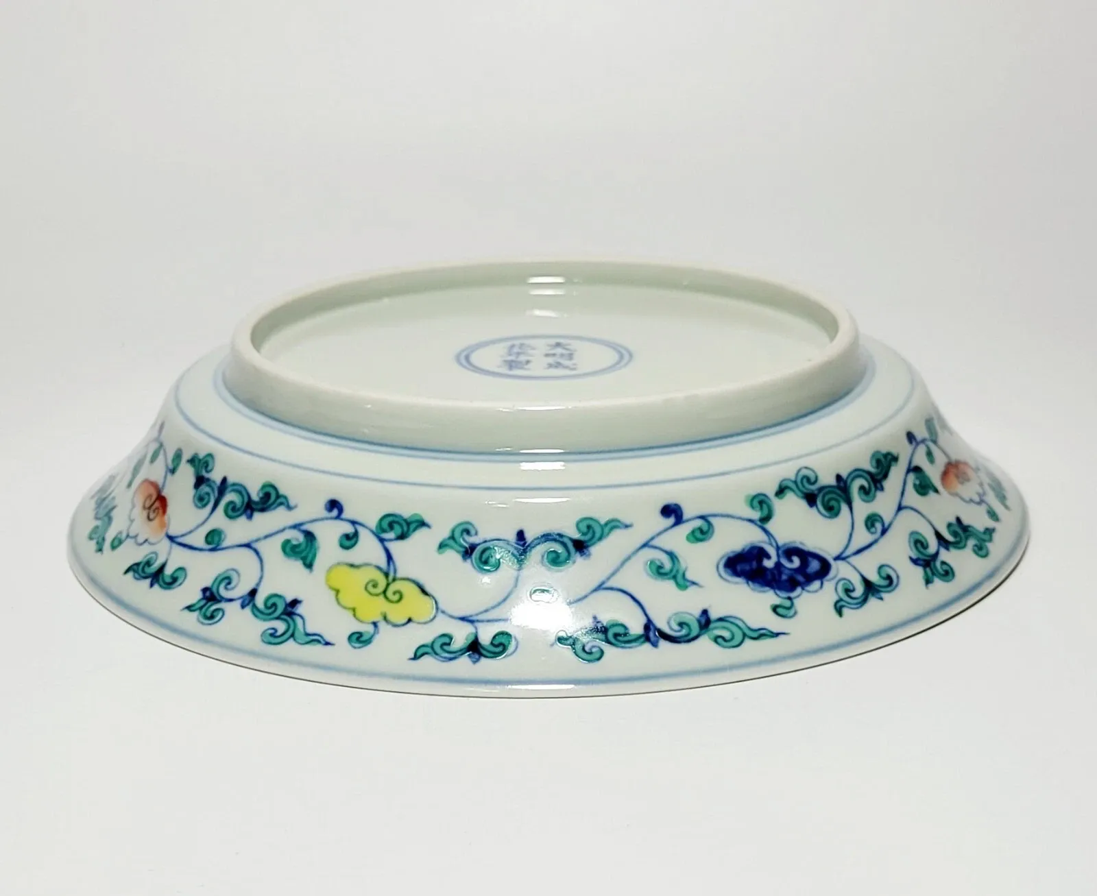 Chinese Doucai Style Dragon Plate thumbnail 4