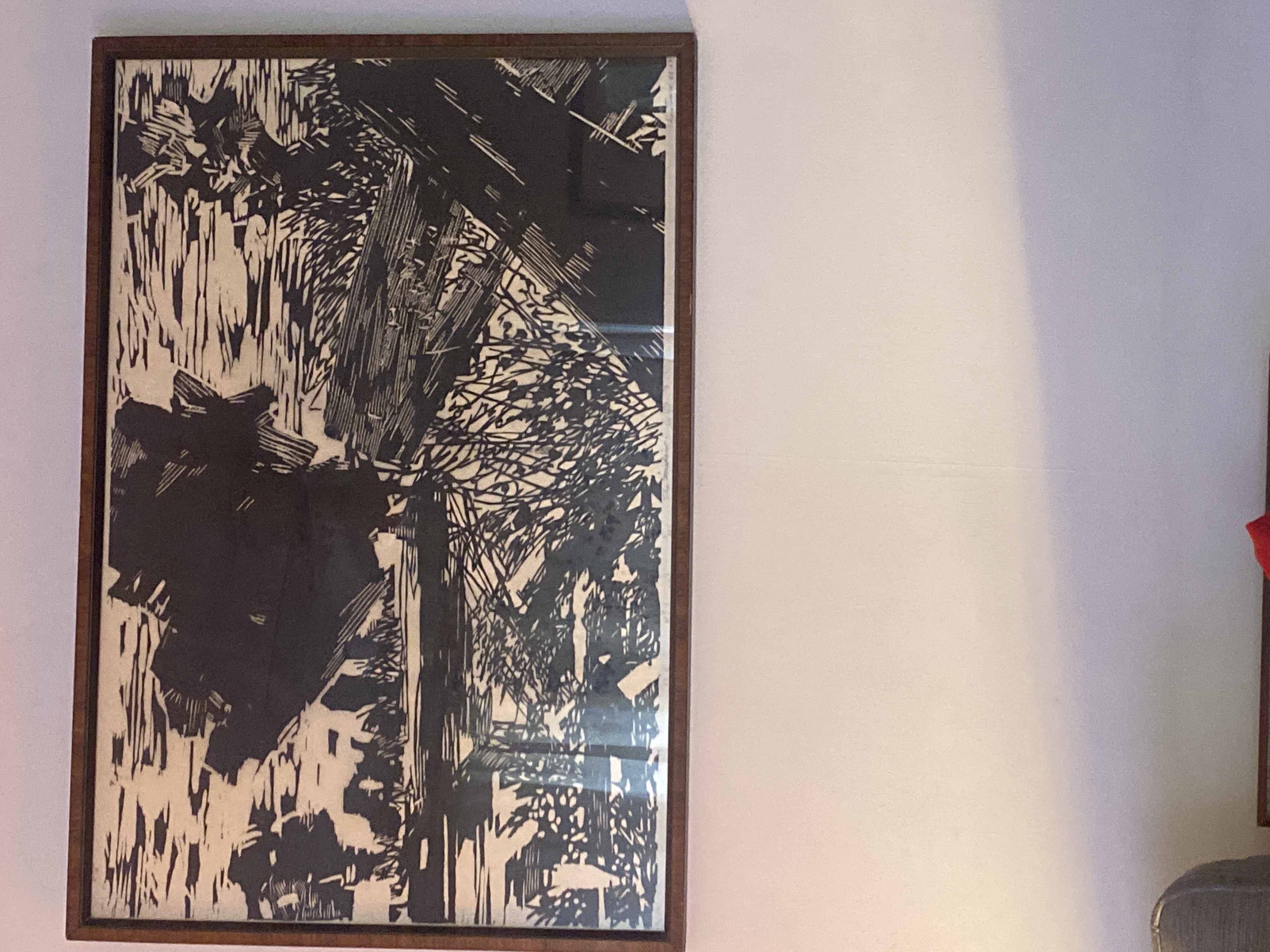 Modern Woodcut Print