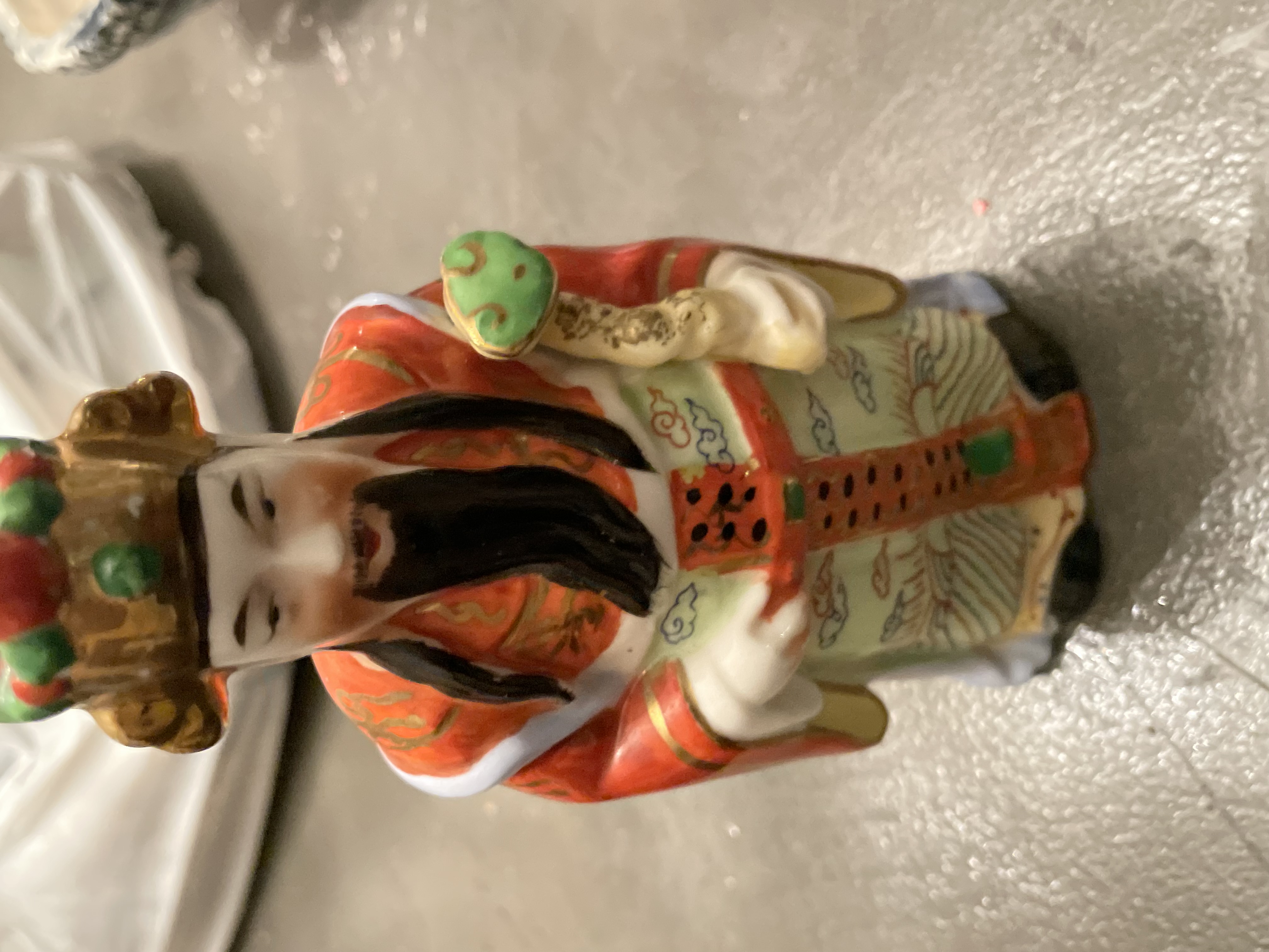 Chinese Porcelain God of Wealth Figurine