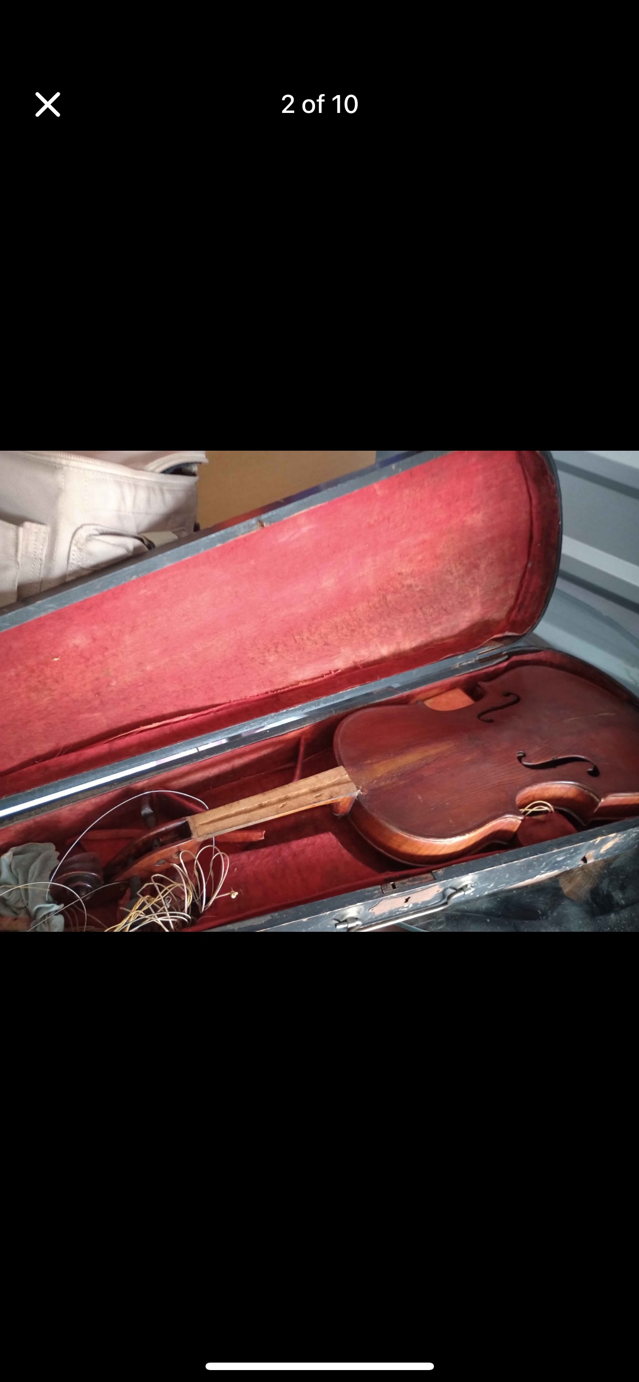 Early 20th Century European Violin (Disassembled) with Vintage Case