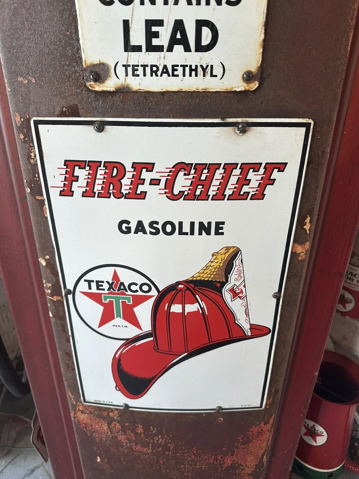 Vintage Bennett Model 76 Texaco Fire-Chief Gas Pump thumbnail 6