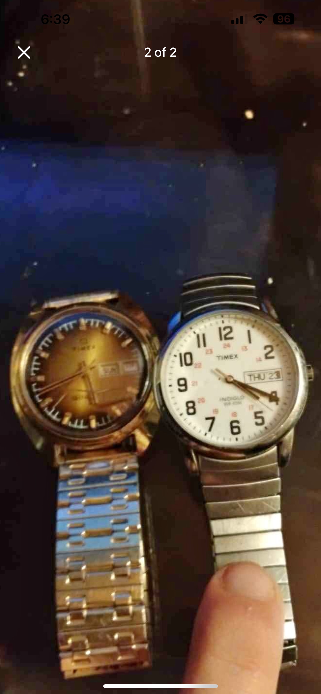Vintage Timex Mechanical Wristwatch & Modern Timex Indiglo Quartz Wristwatch