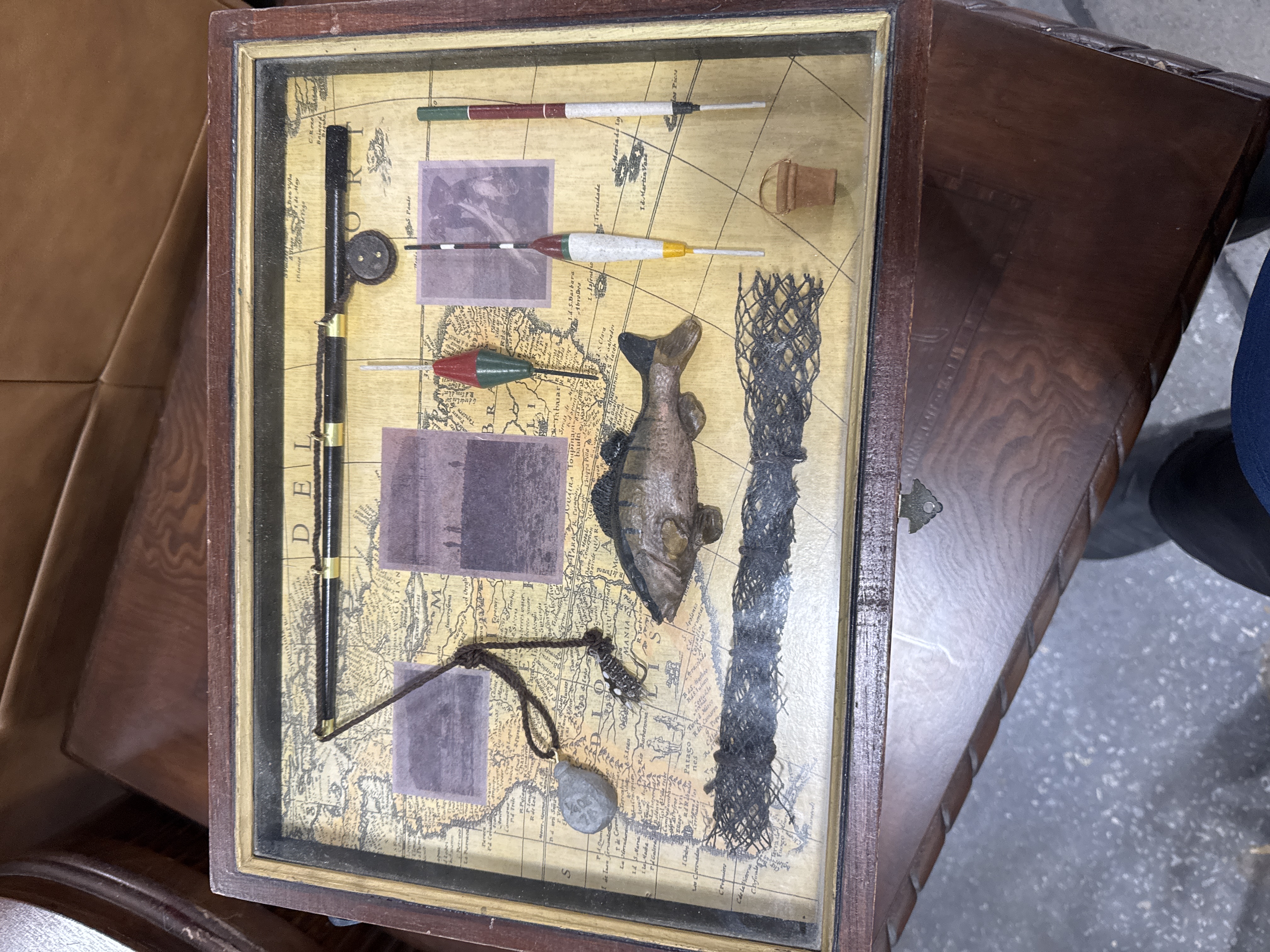 Shadow Box Display with Fishing Theme