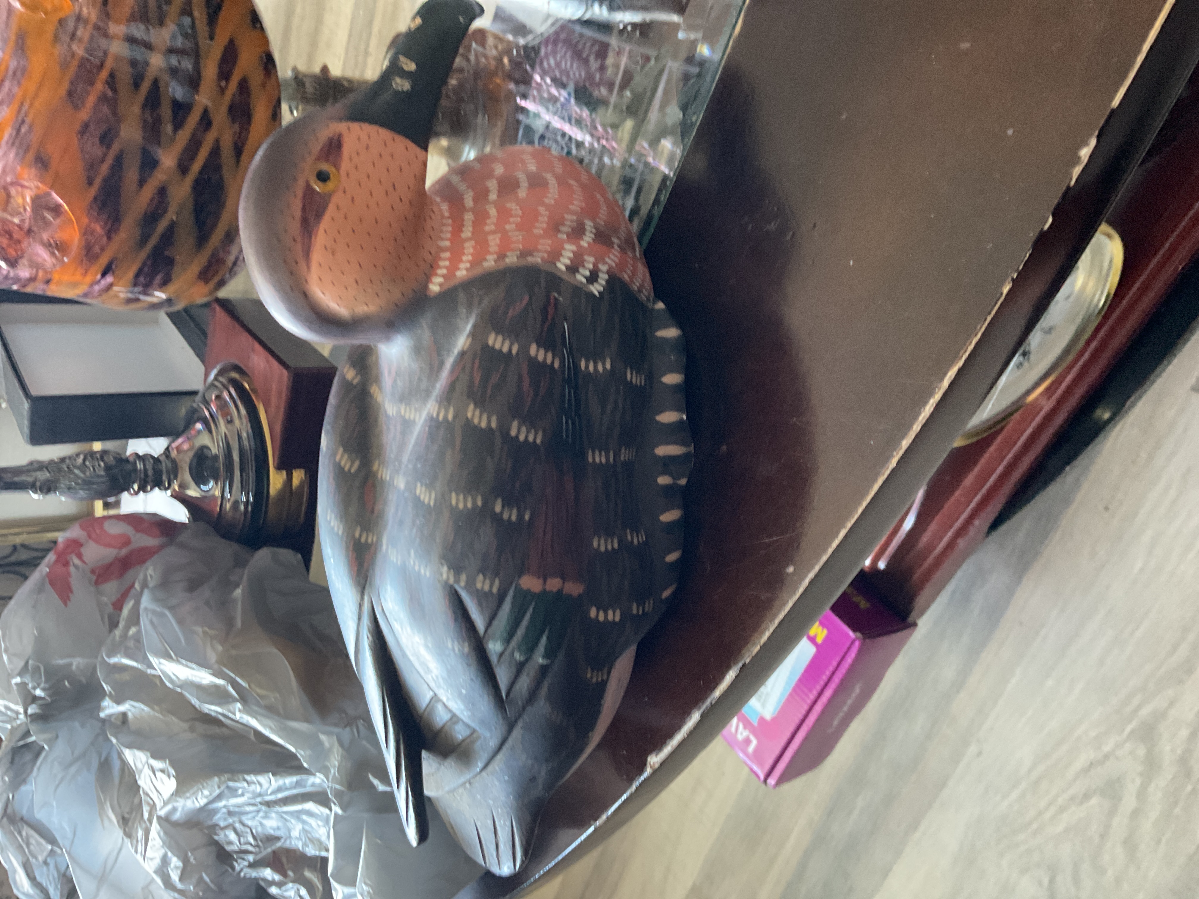 American Folk Art Painted Wood Duck Decoy