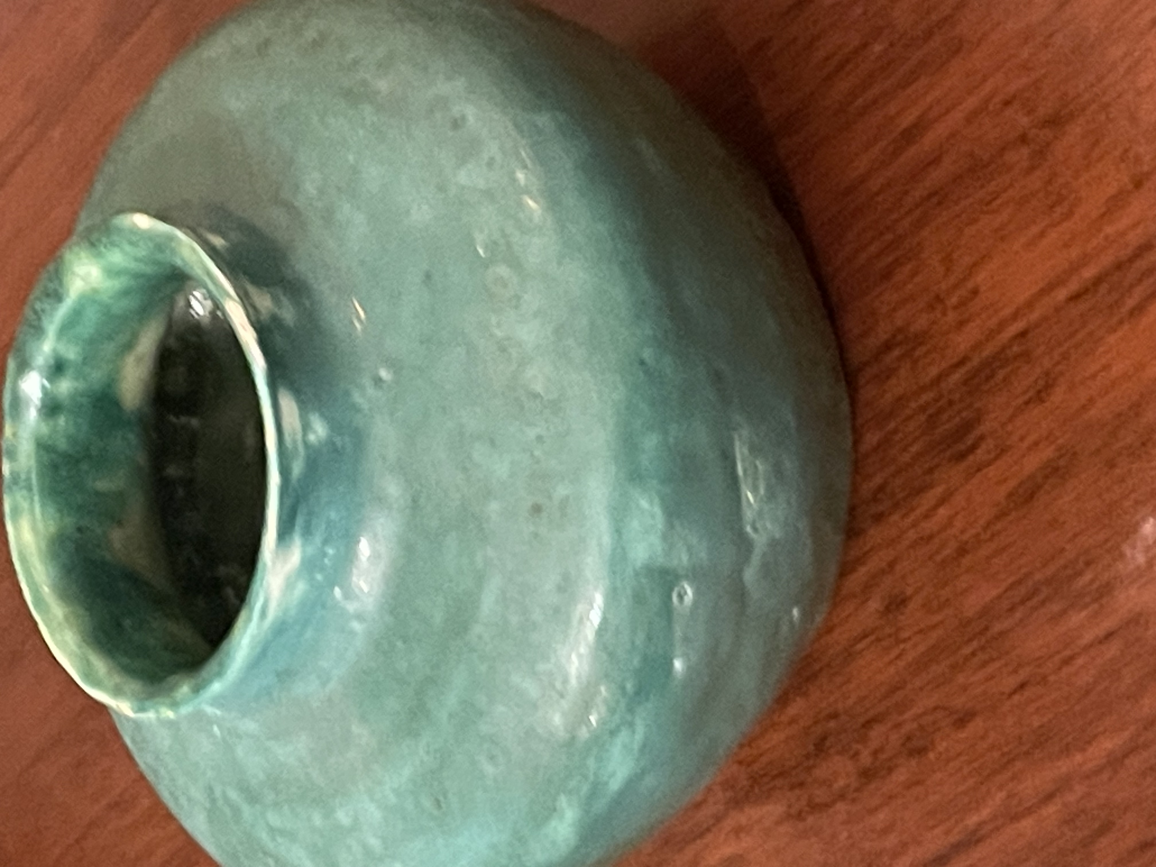 Turquoise Glazed Earthenware Vase