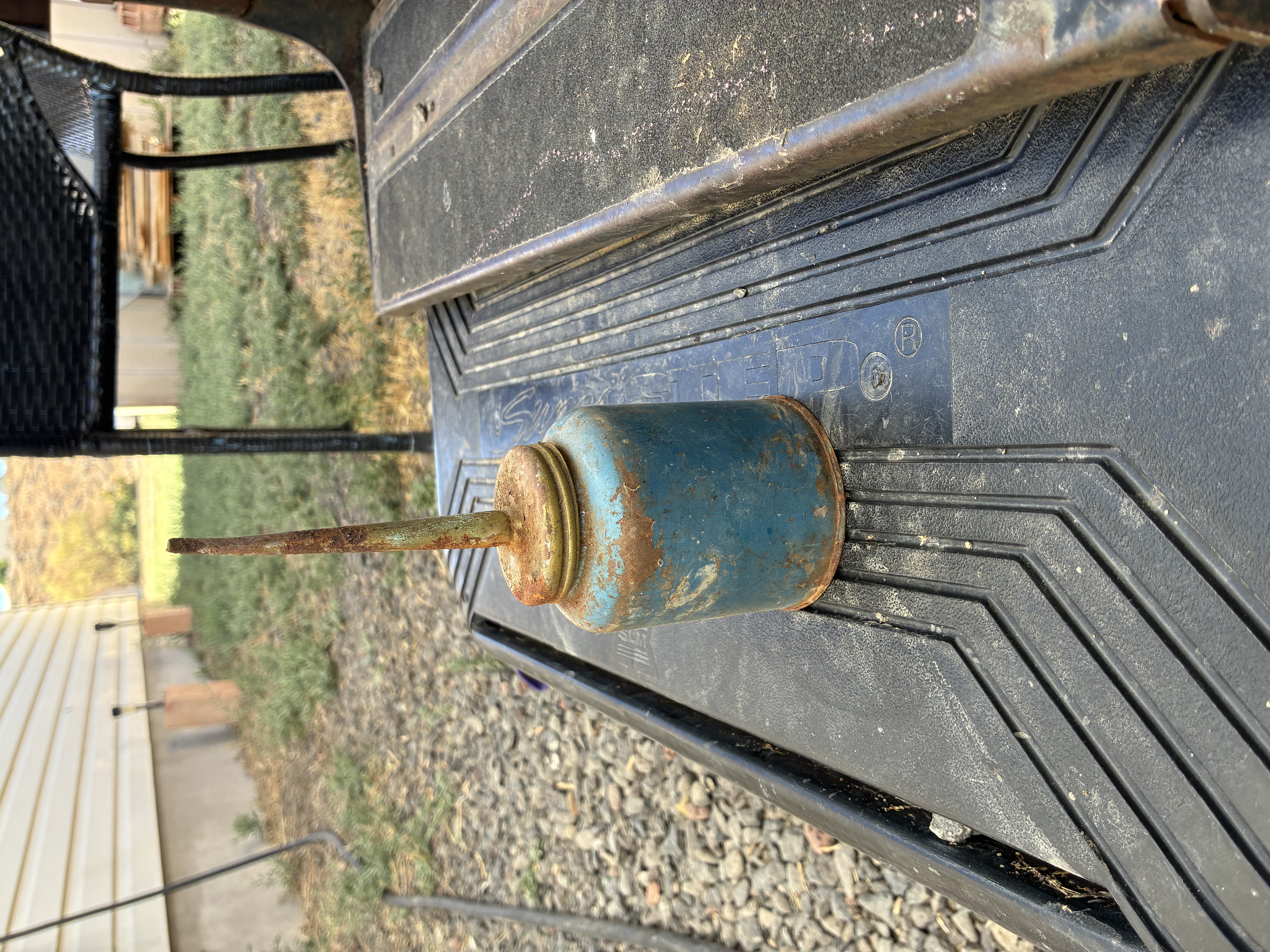 Vintage Industrial Metal Oil Can