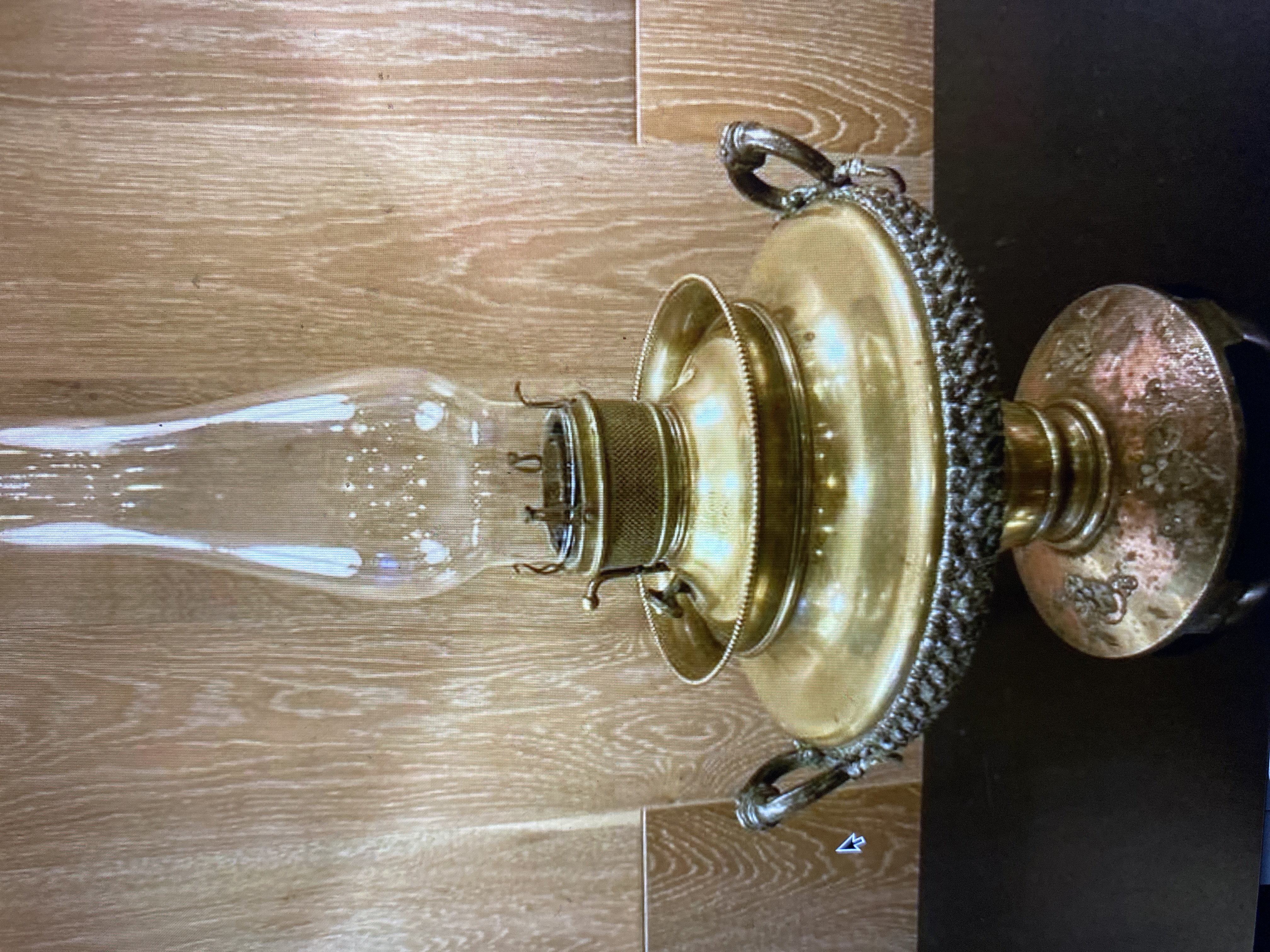 Victorian Brass Oil Lamp