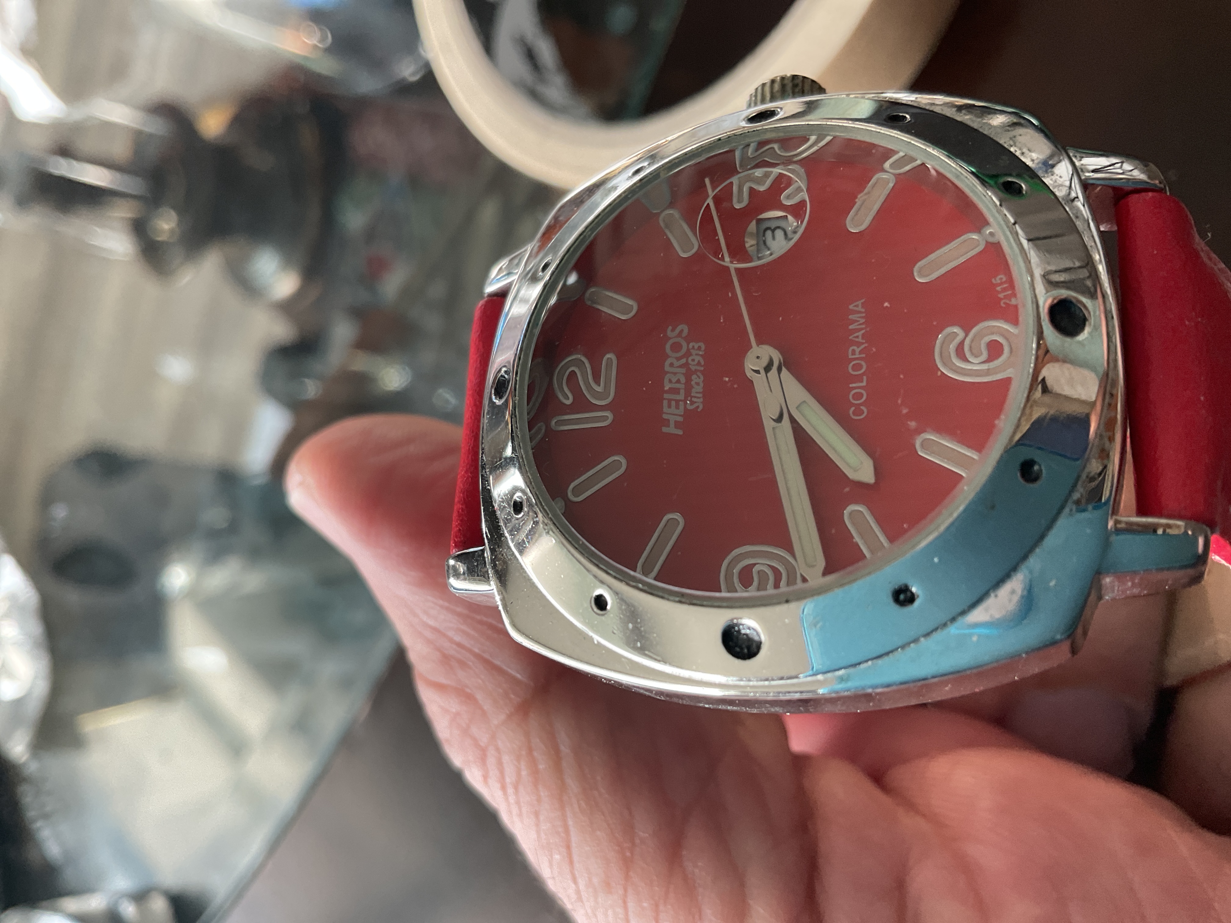 Helbros Colorama Stainless Steel Wristwatch