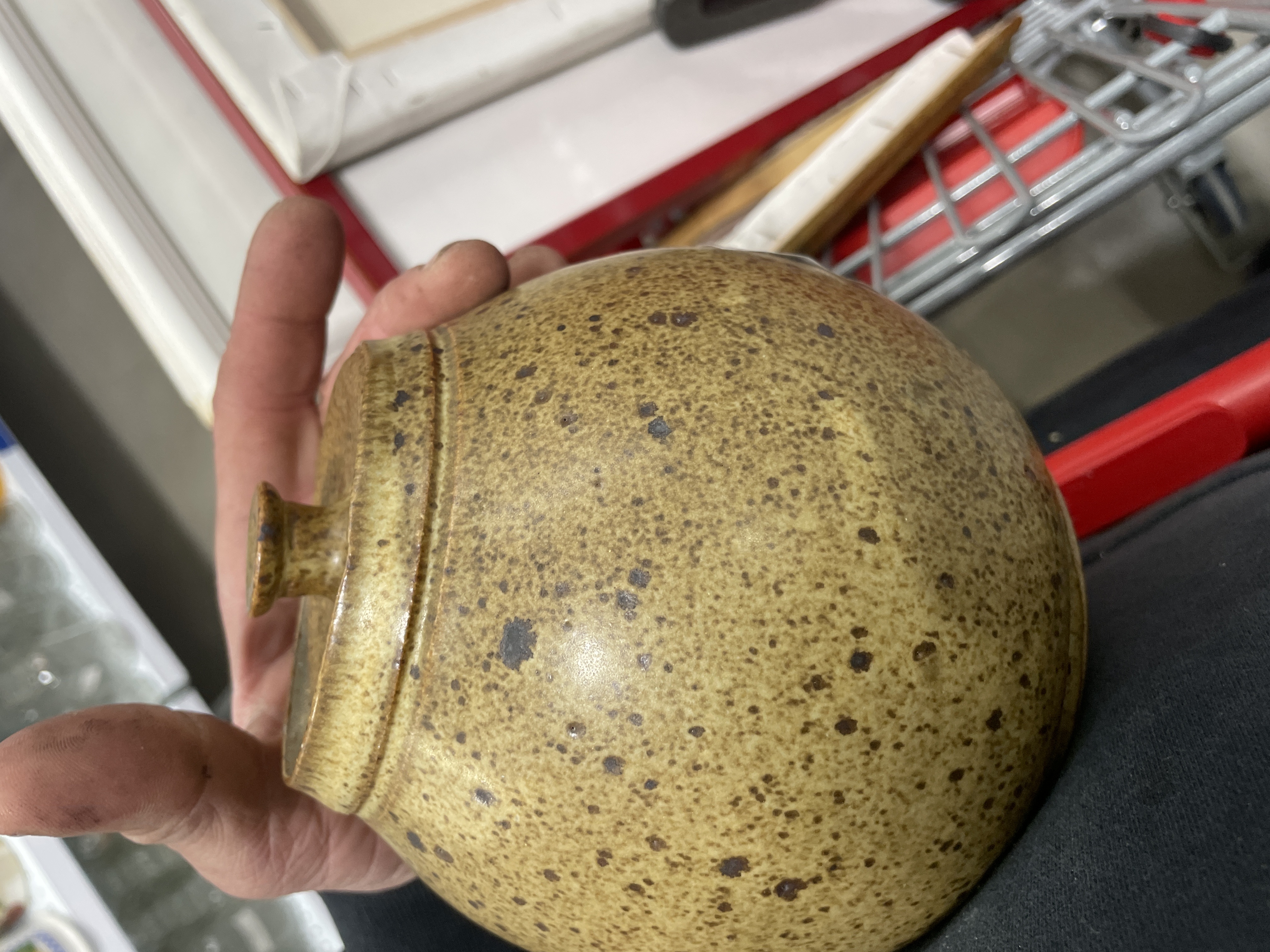 Stoneware Lidded Jar