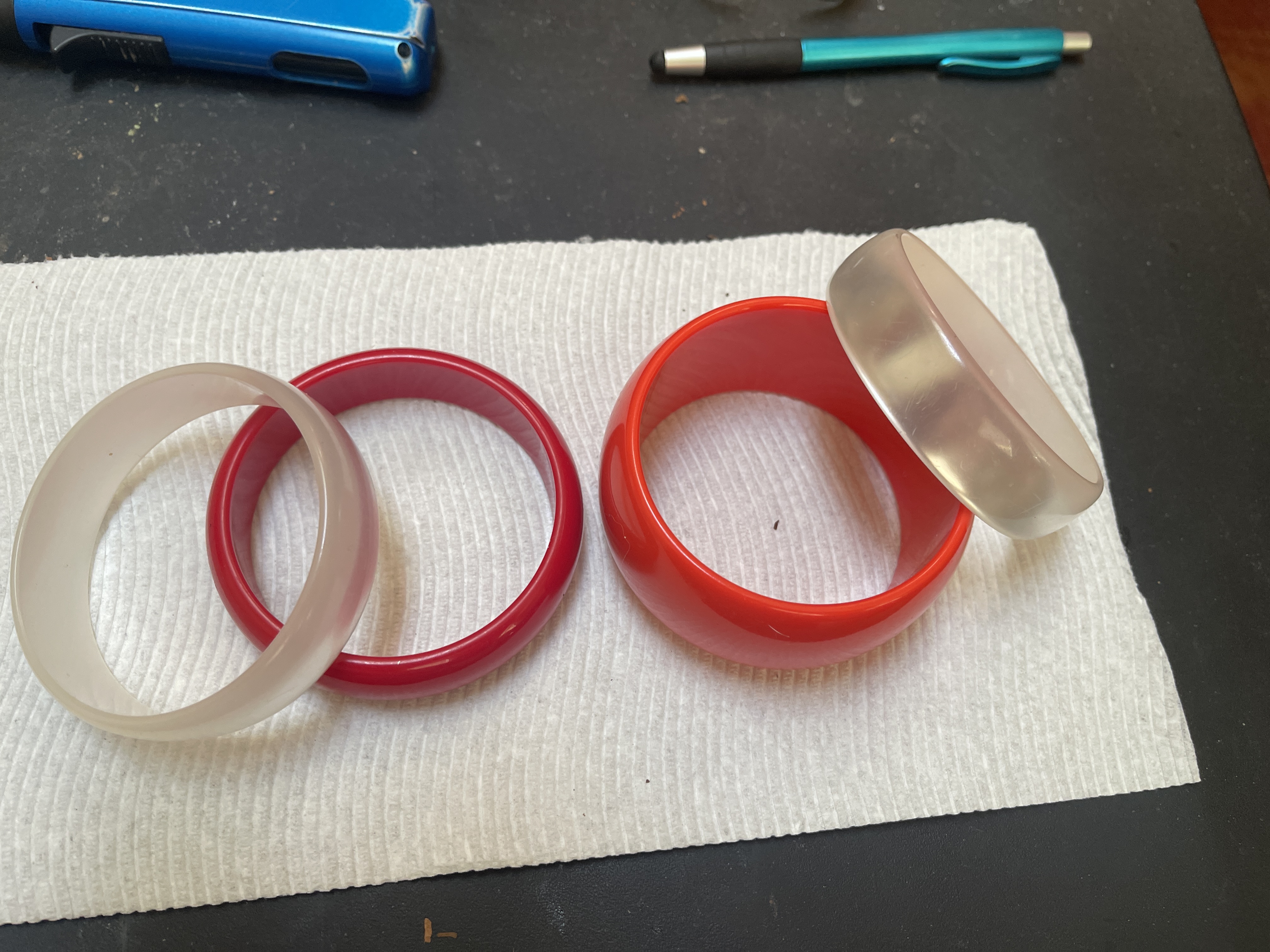 Modern Translucent Plastic Bangle Bracelets