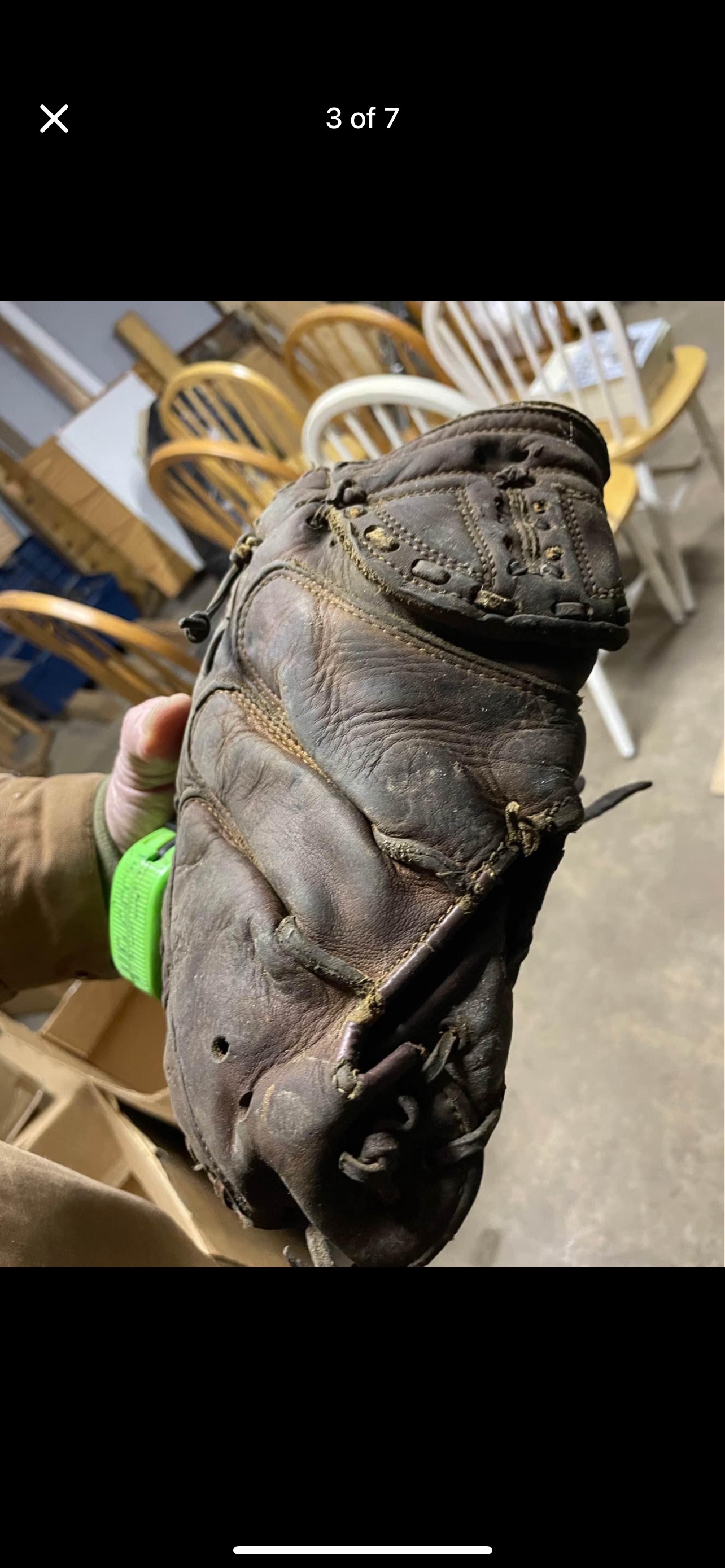Early 20th Century Leather Baseball Catcher's Mitt