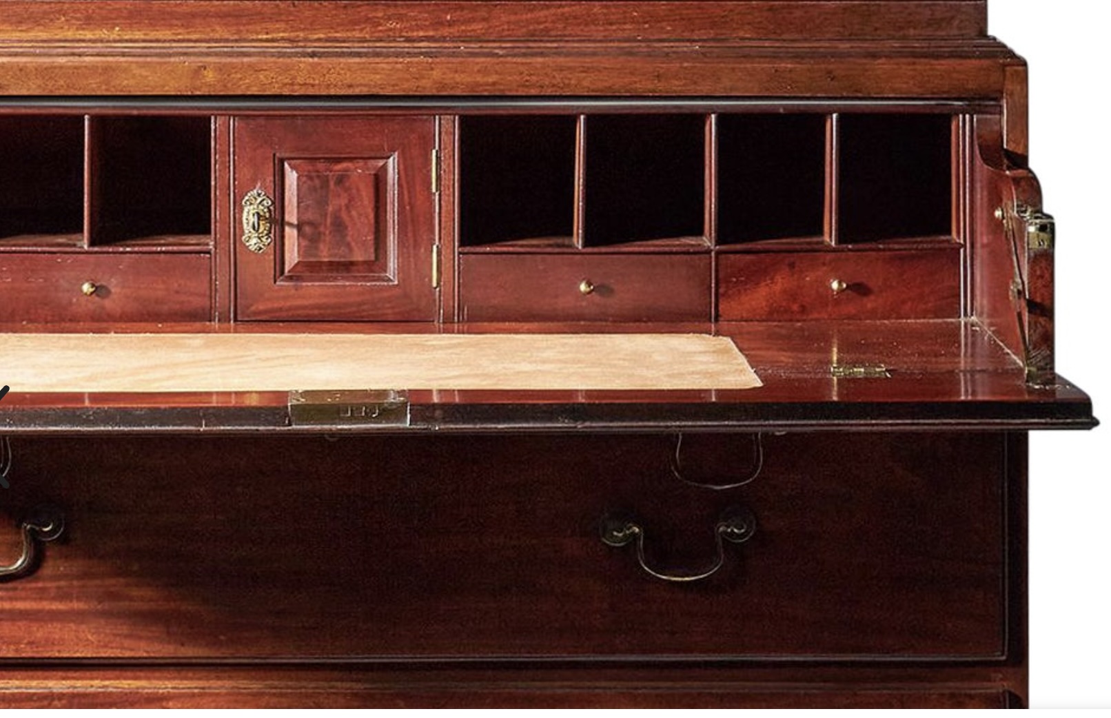 American Chippendale Period Mahogany Secretary Bookcase thumbnail 7