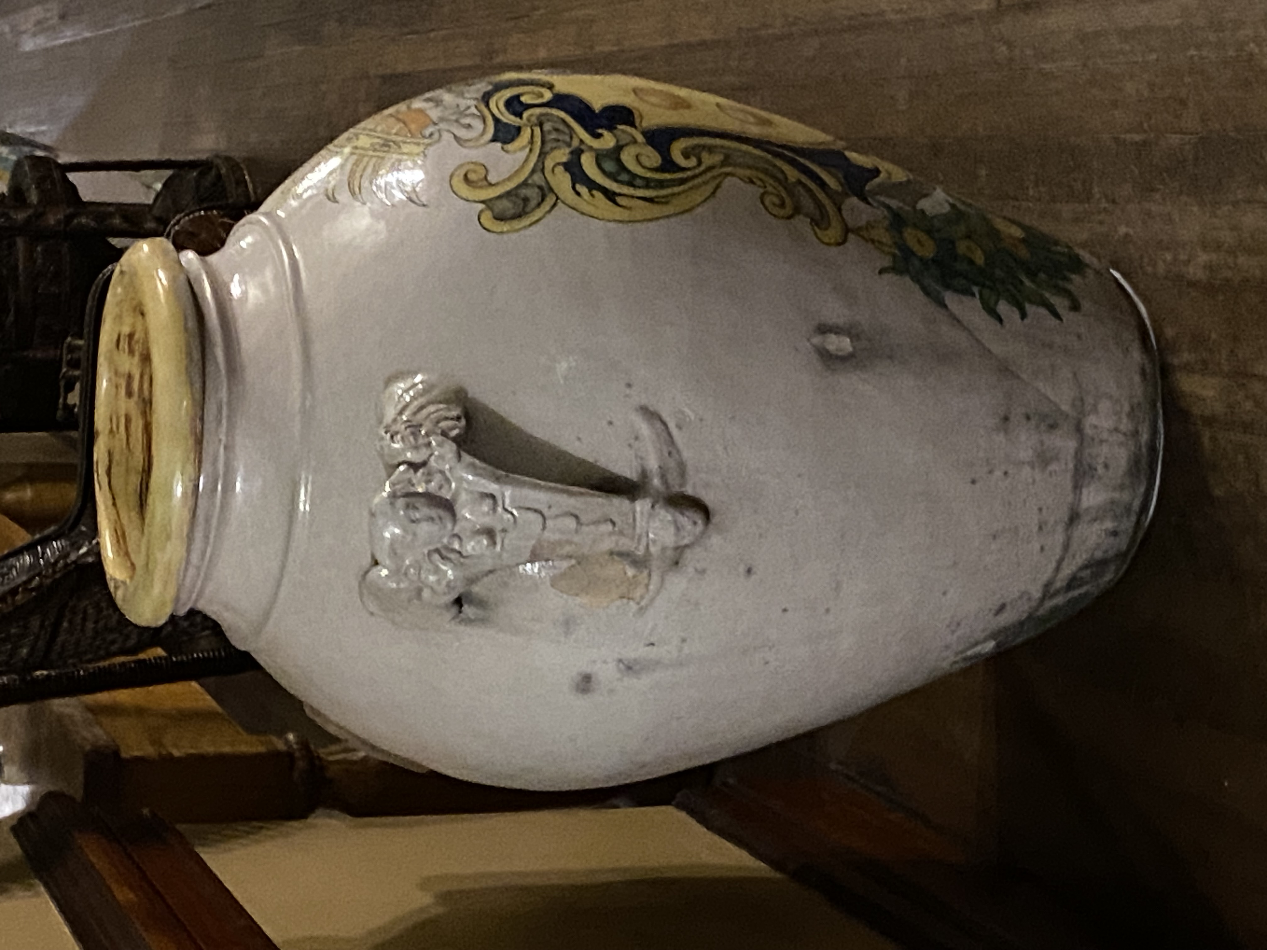 Italian Renaissance Revival Majolica Vase thumbnail 2