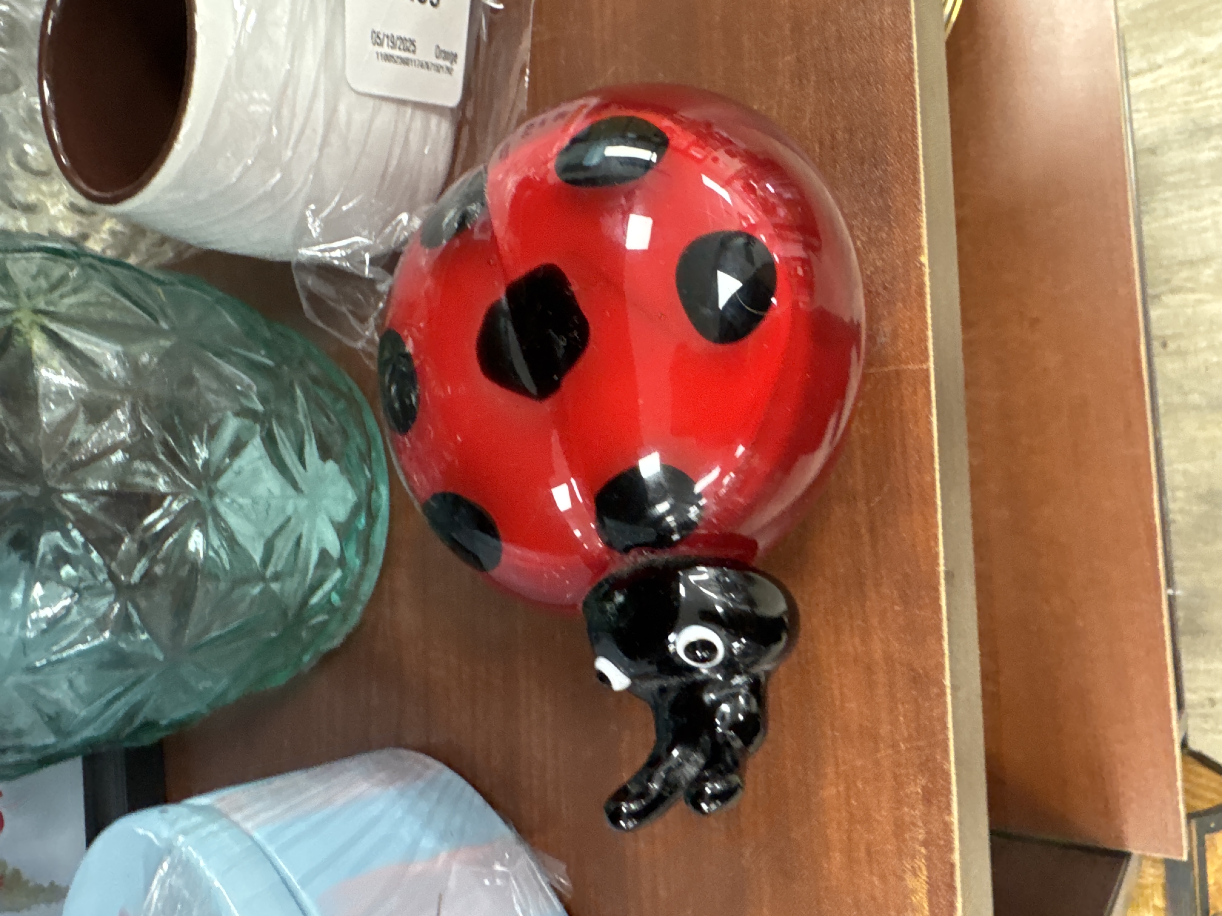 Modern Glass Ladybug Figurine