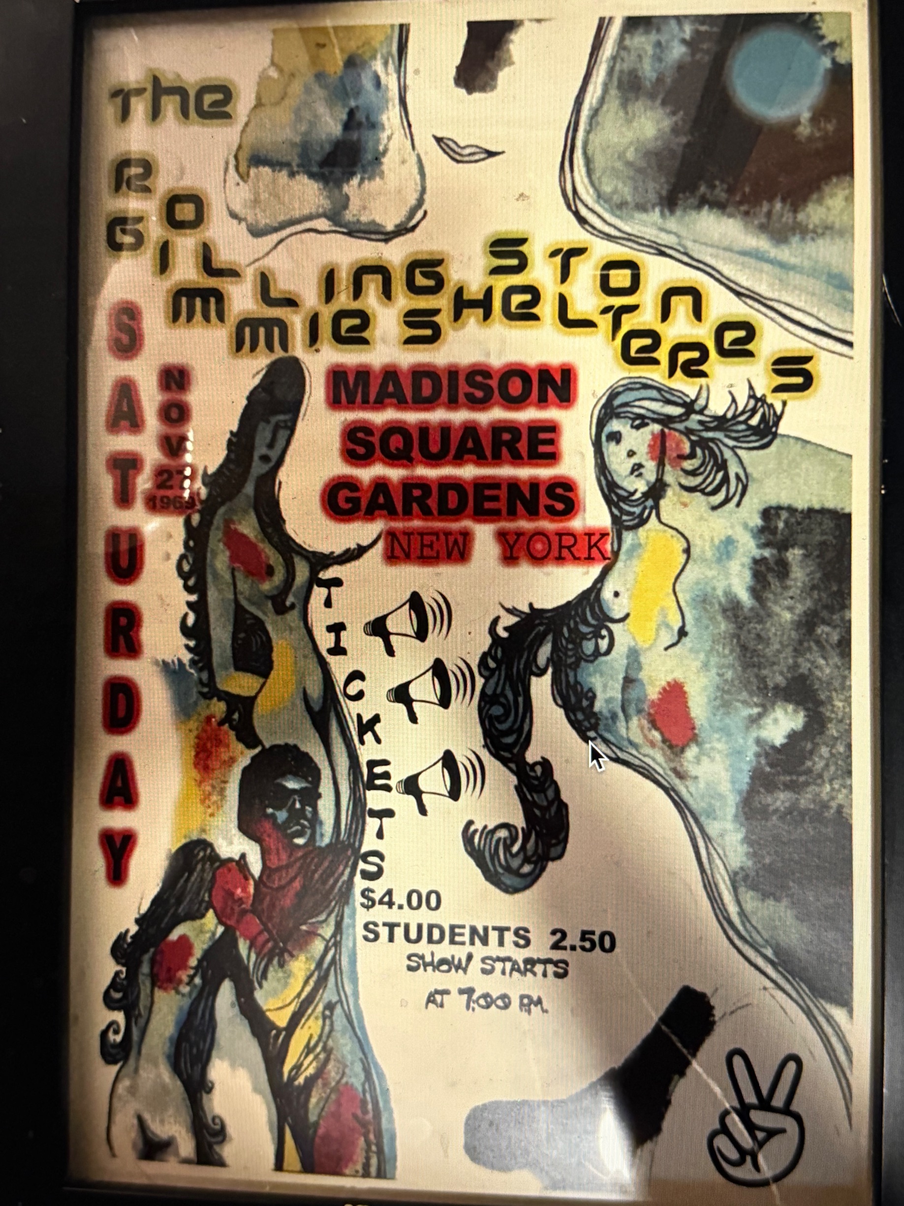 Psychedelic Rock Concert-Style Rolling Stones Madison Square Garden Poster