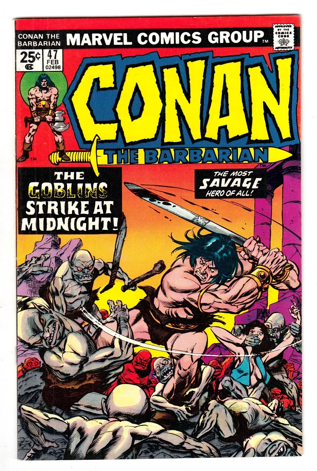 Bronze Age Marvel Conan the Barbarian Comic Book #47