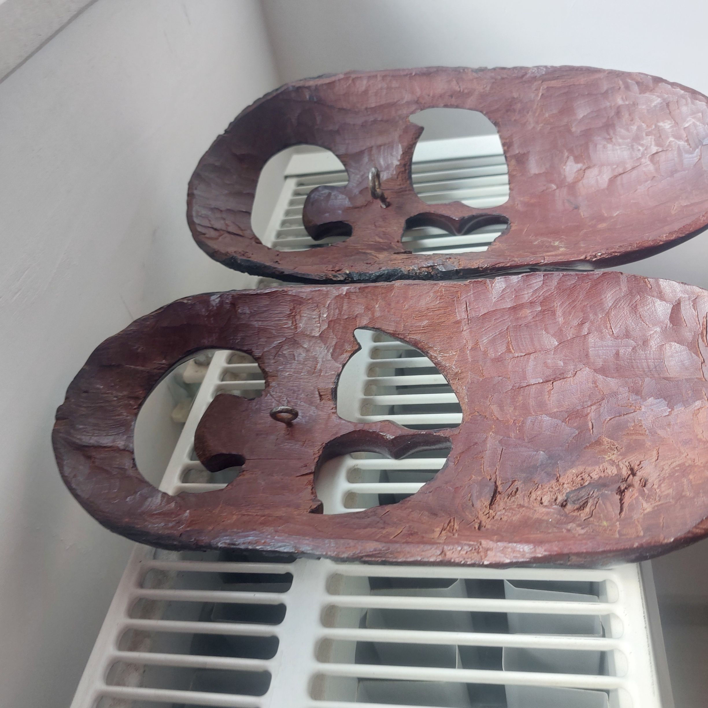 Pair of African Style Carved Wooden Decorative Masks