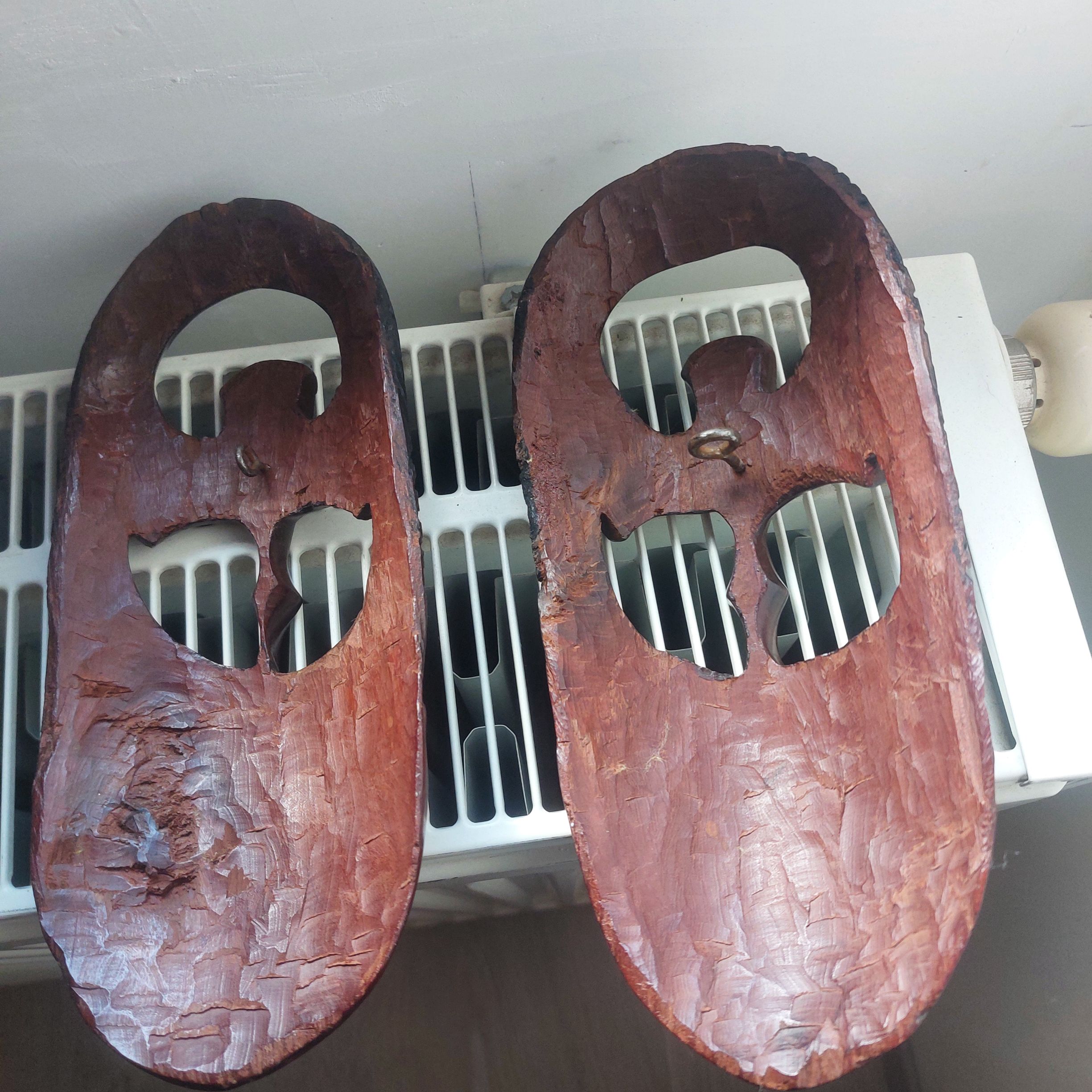 Pair of African Style Carved Wooden Decorative Masks thumbnail 3