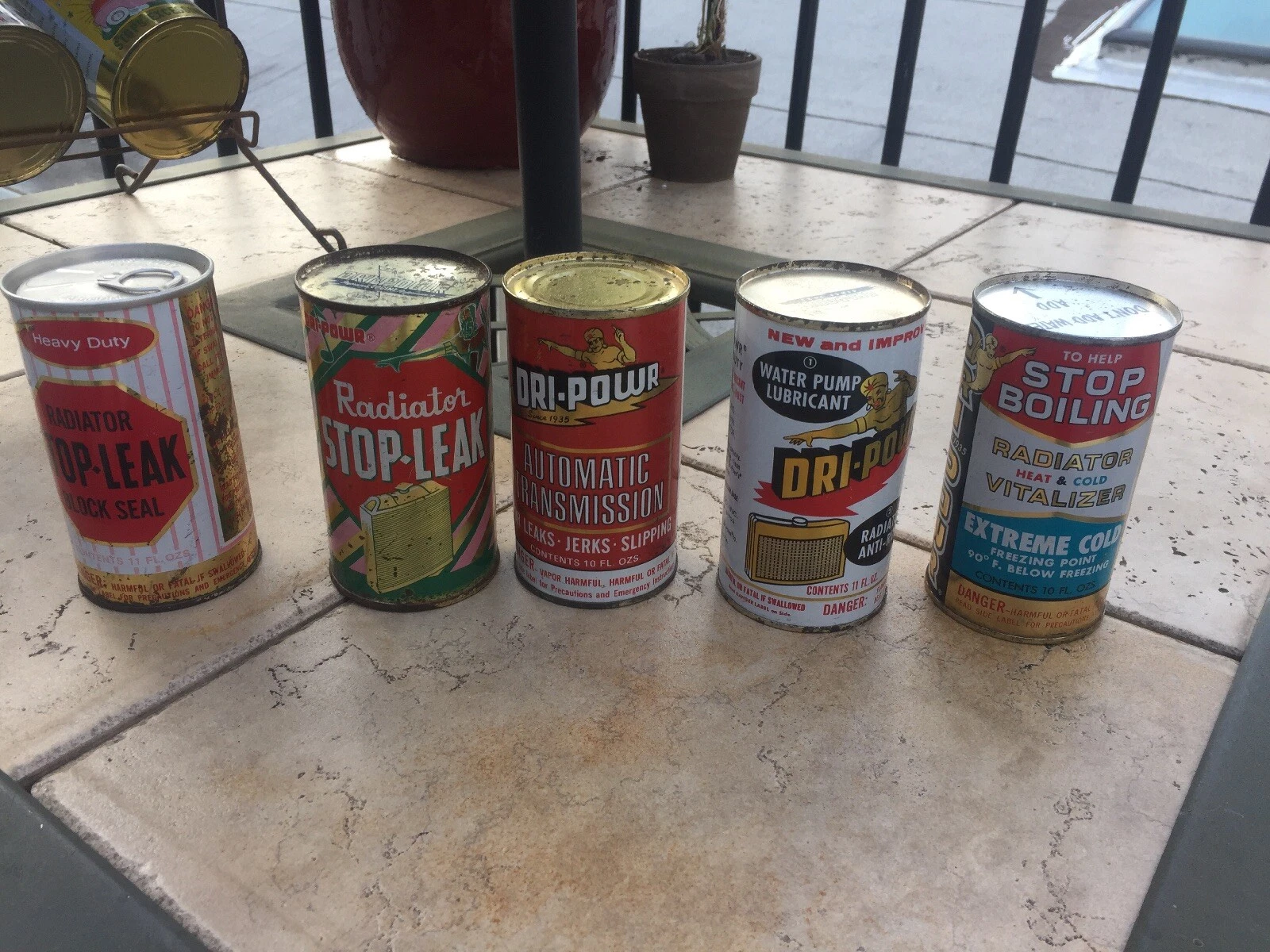 Vintage Dri-Powr Automotive Additive Display Rack with Cans thumbnail 2