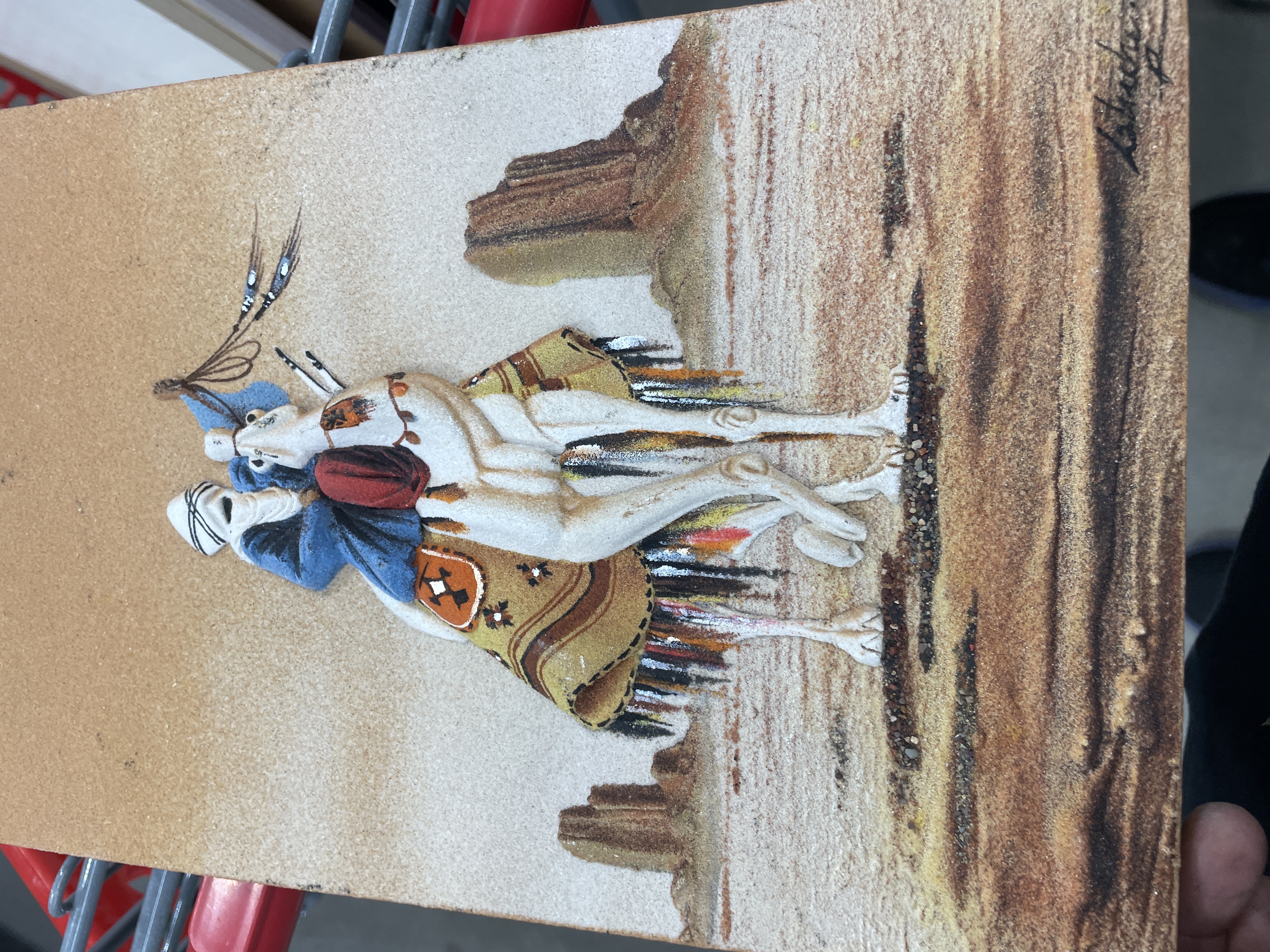 Desert Scene Sand Art by T. Khatri