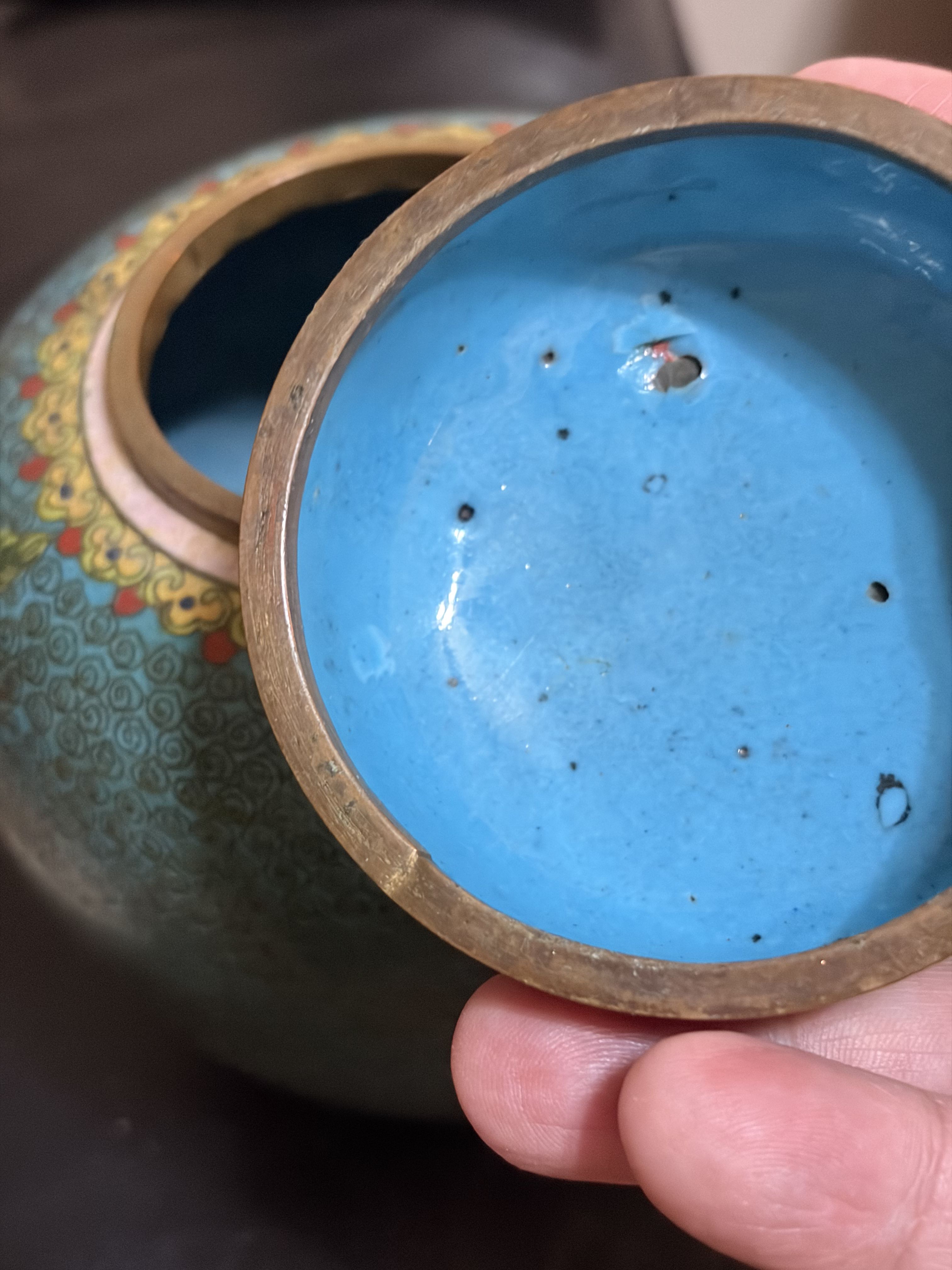 Chinese 20th Century Cloisonné Enamel Lidded Jar thumbnail 6