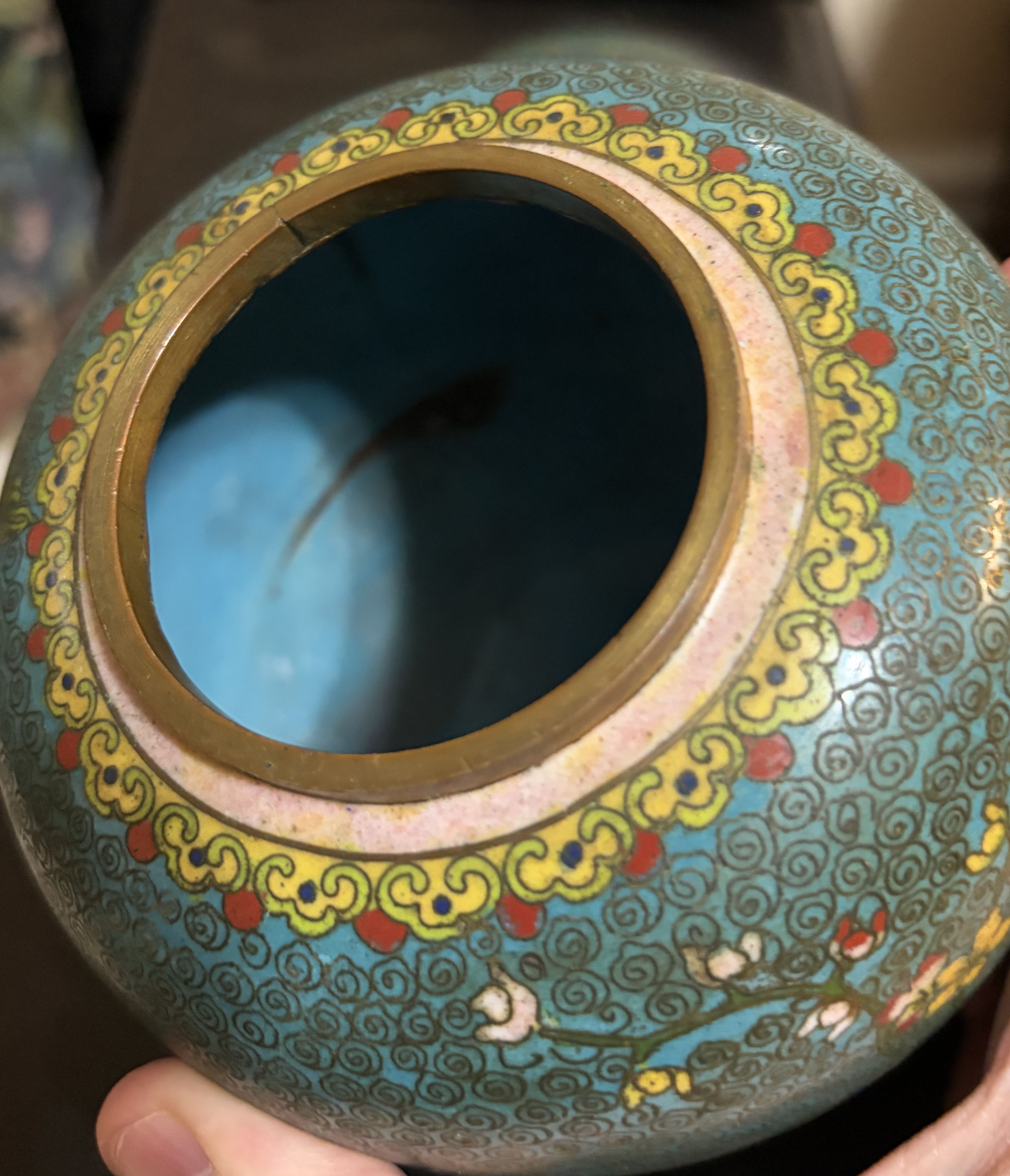 Chinese 20th Century Cloisonné Enamel Lidded Jar thumbnail 7