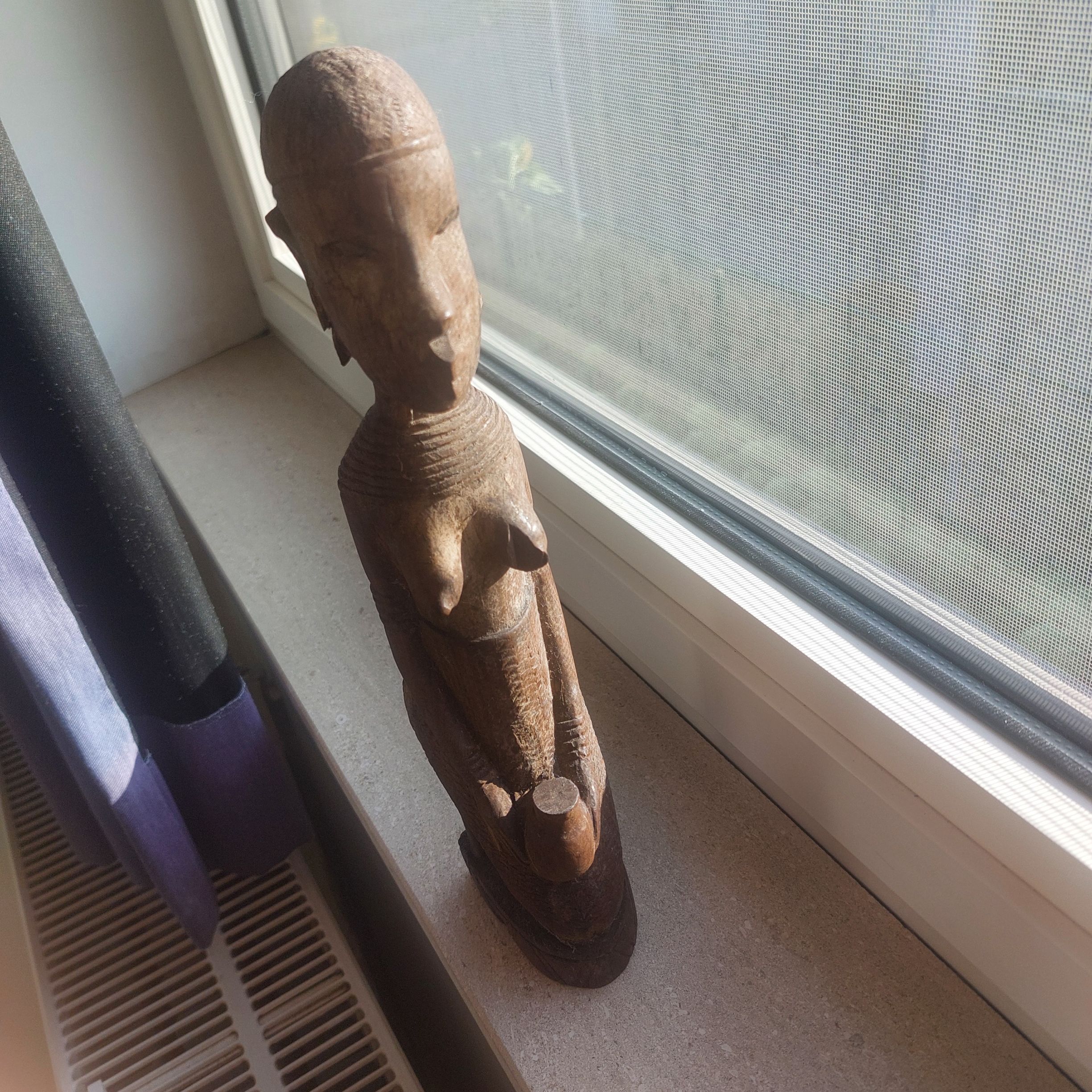 African Style Carved Wooden Female Figure thumbnail 3