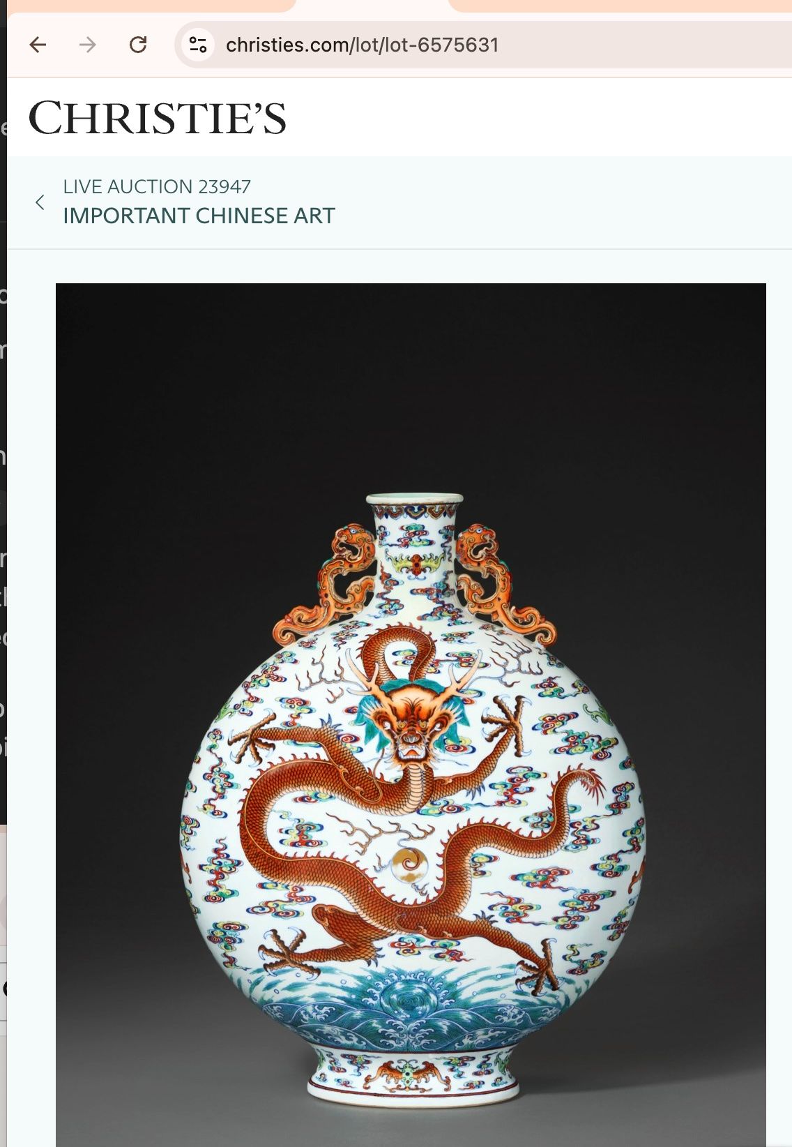 Chinese Republic Period Famille Rose Dragon and Deer-Head Vase thumbnail 7