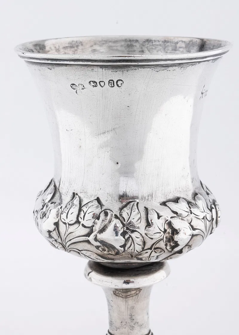 English Arts and Crafts Period Sterling Silver Kiddush Cup thumbnail 2
