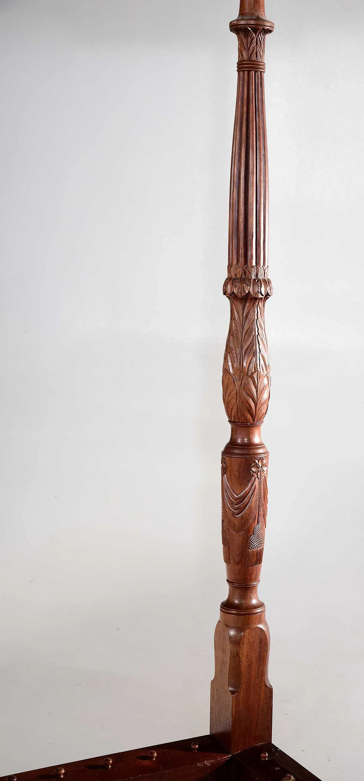 American Federal Revival Mahogany Canopy Bed thumbnail 9
