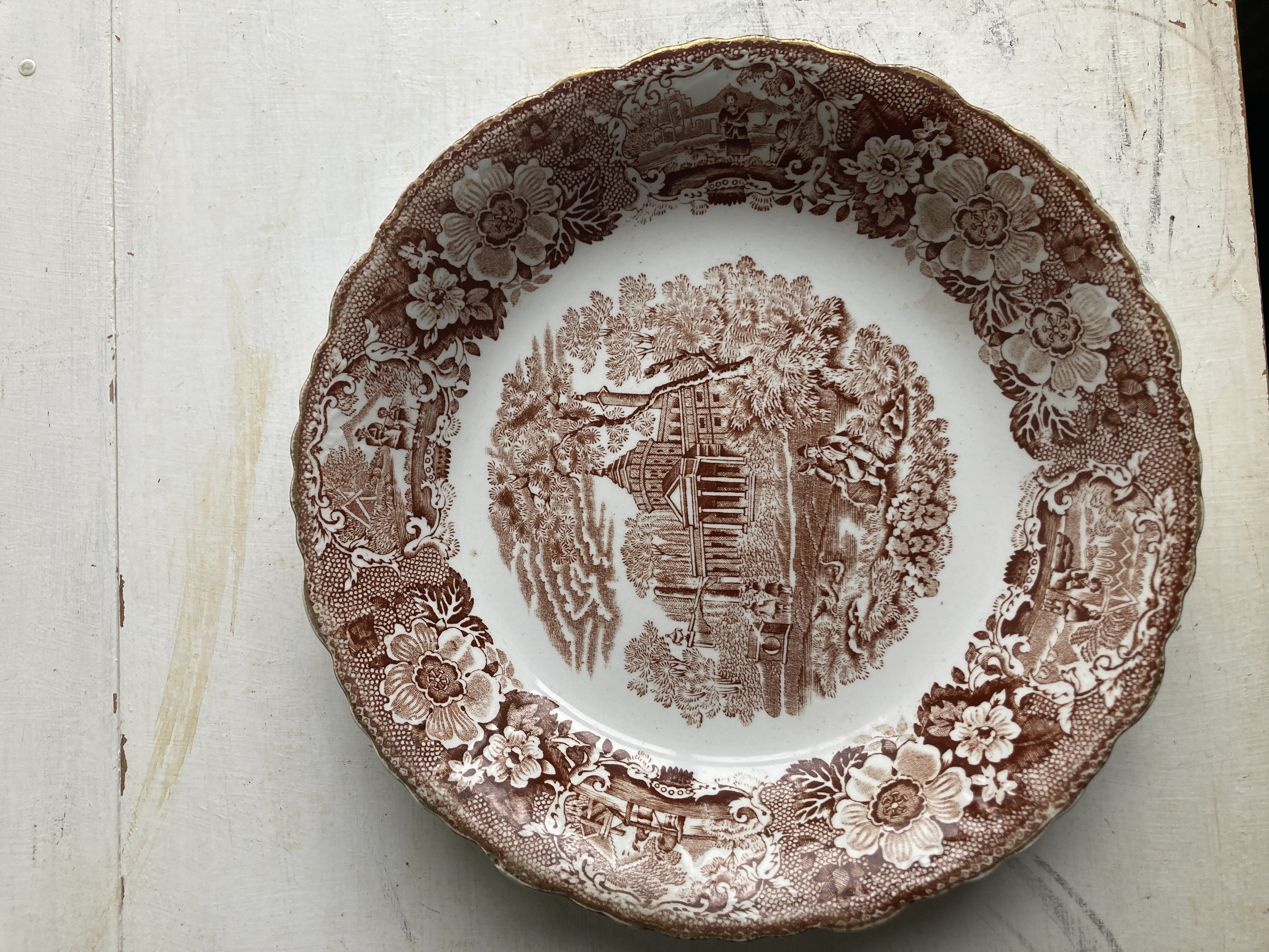 English Staffordshire Transferware Plate