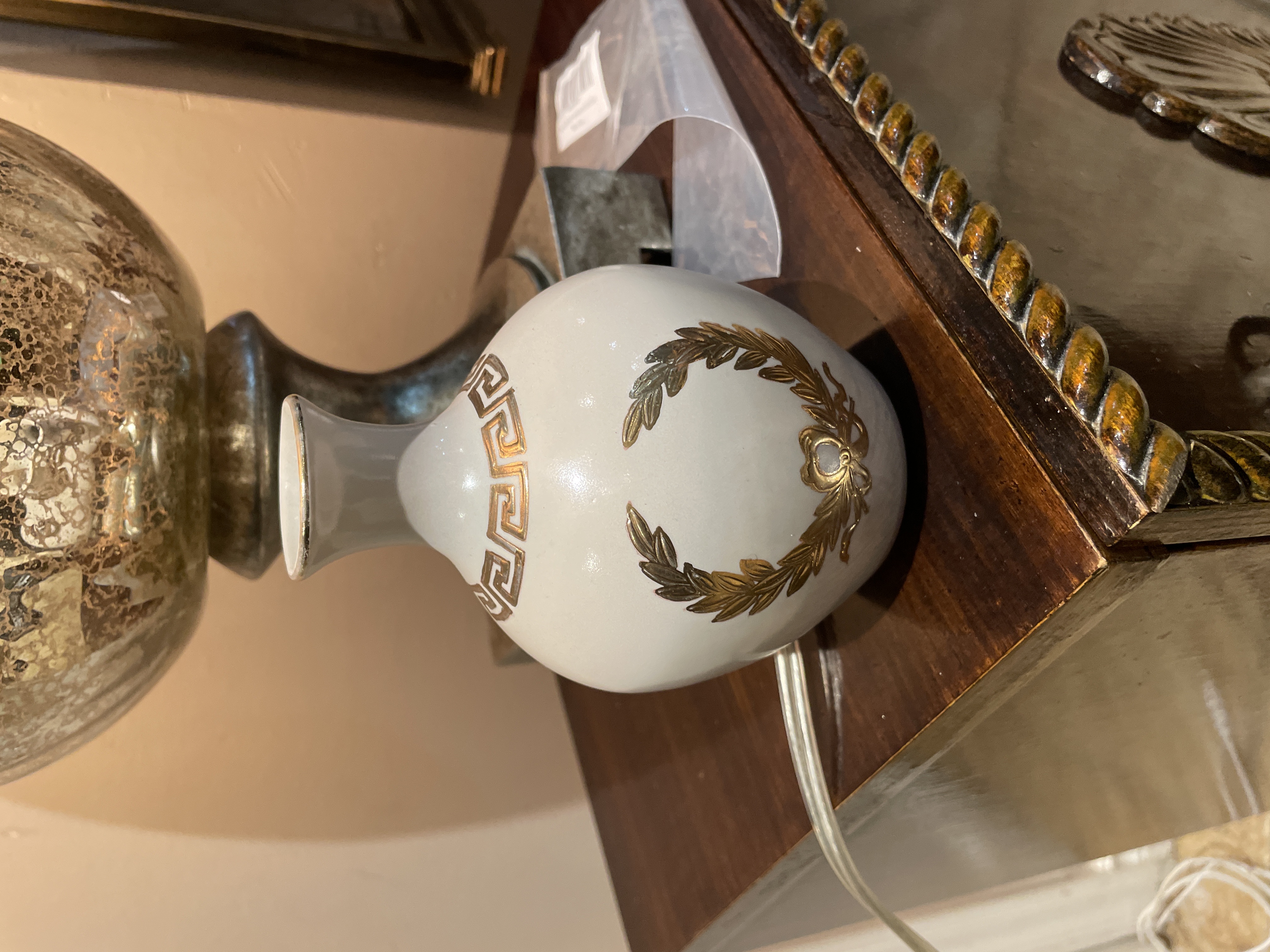 Neoclassical Gilt Porcelain Vase