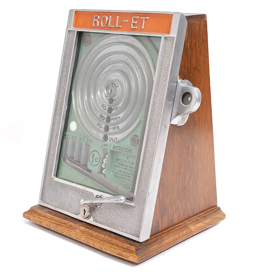 American Mid-Century Period Roll-Et Coin-Operated Skill Game thumbnail 4