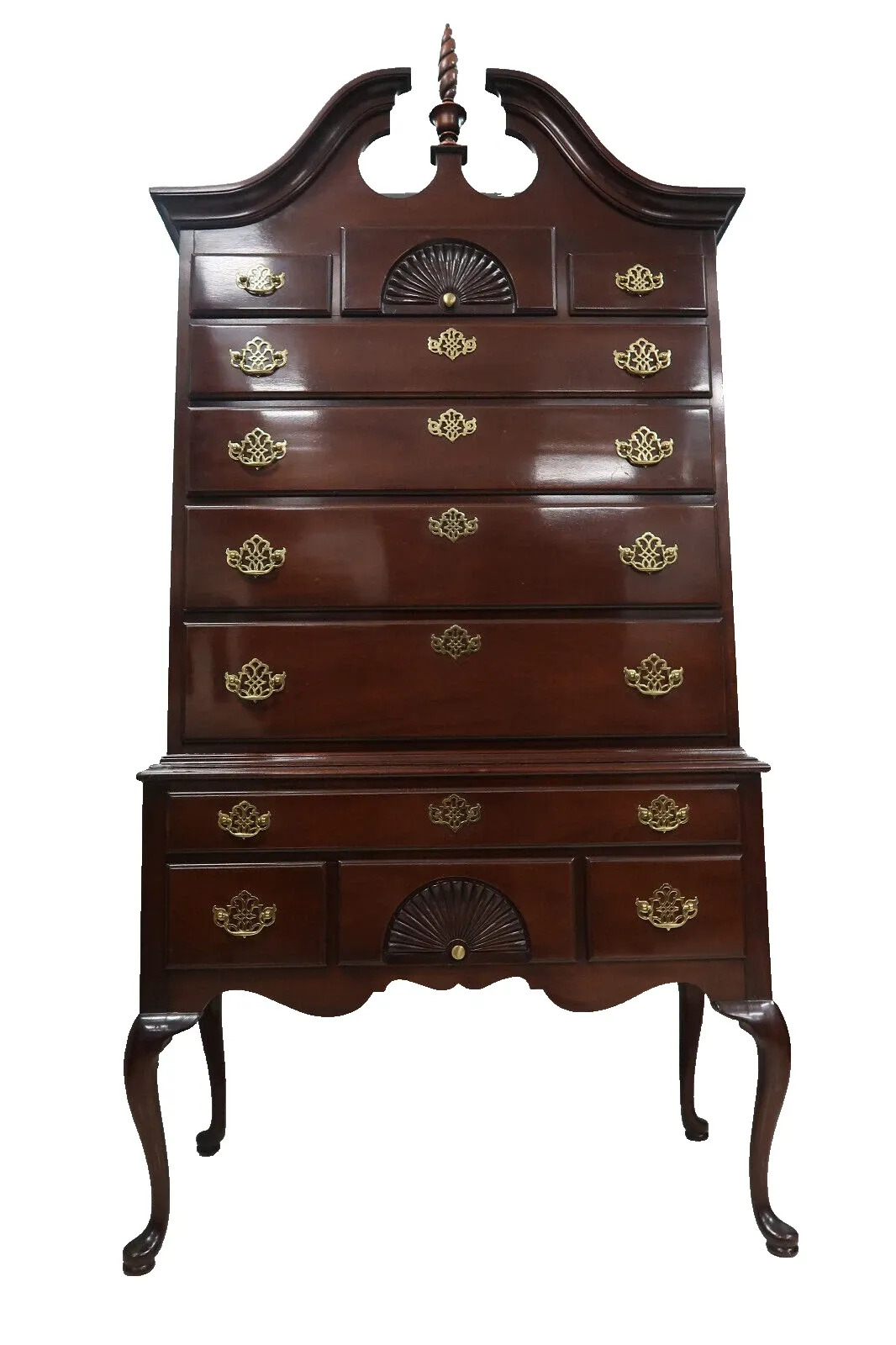 Colonial Revival Mahogany Highboy by Hickory, American Masterpiece Collection