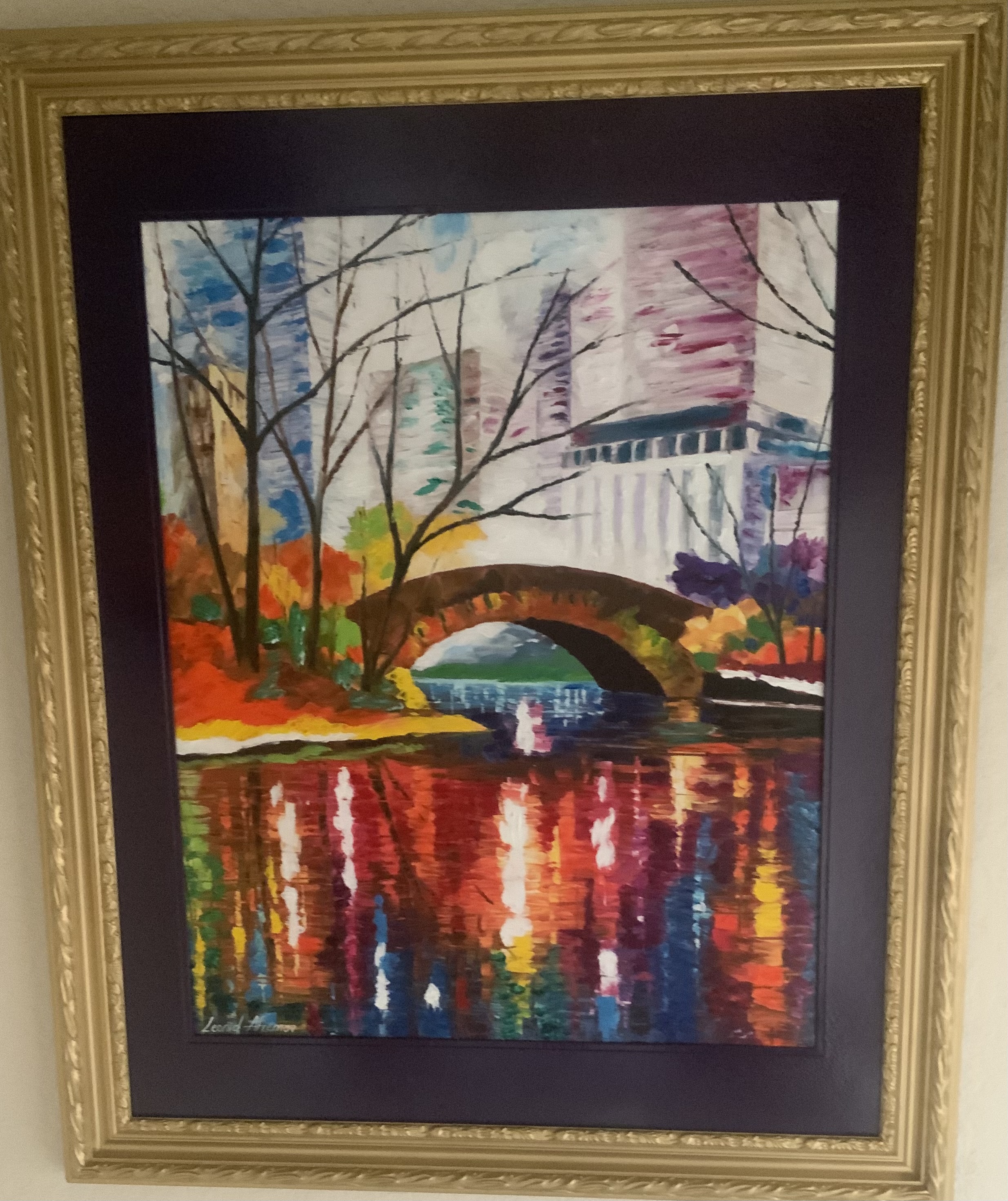 Contemporary Impressionist Canvas Cityscape Painting