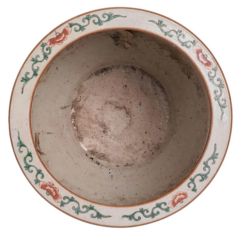 Chinese Famille Verte Porcelain Fish Bowl thumbnail 4