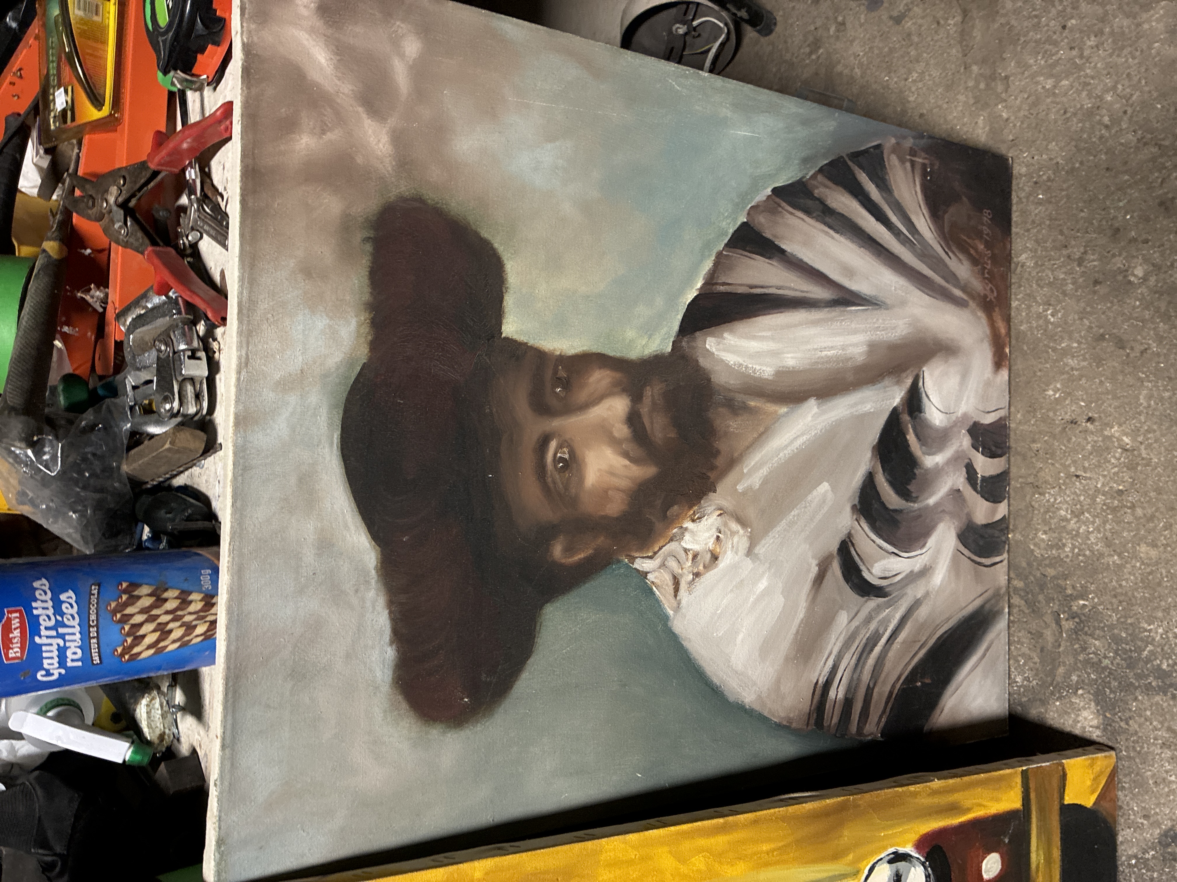 20th Century Judaica Portrait Oil Painting