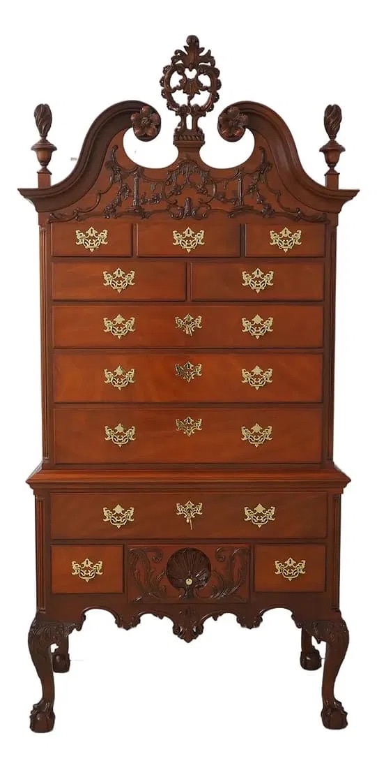 Chippendale Style Mahogany Highboy thumbnail 4