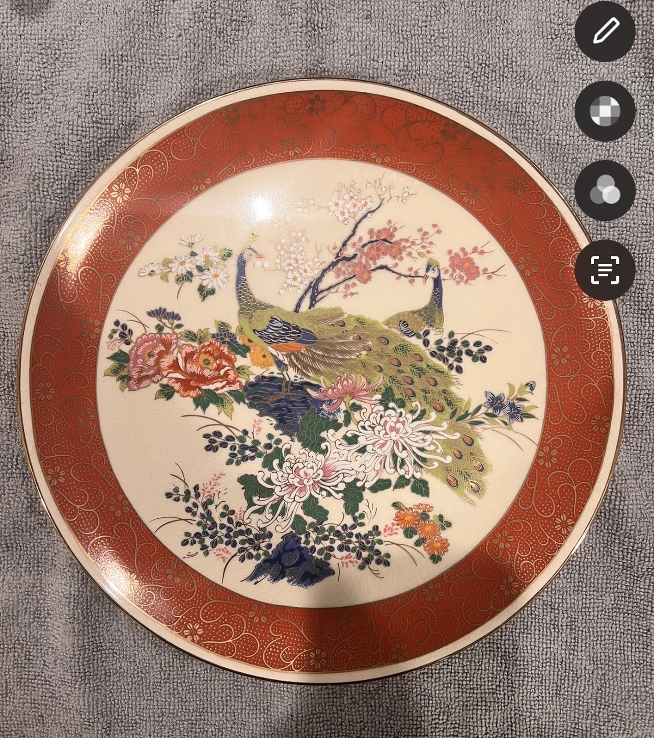 Japanese Kutani Style Porcelain Charger