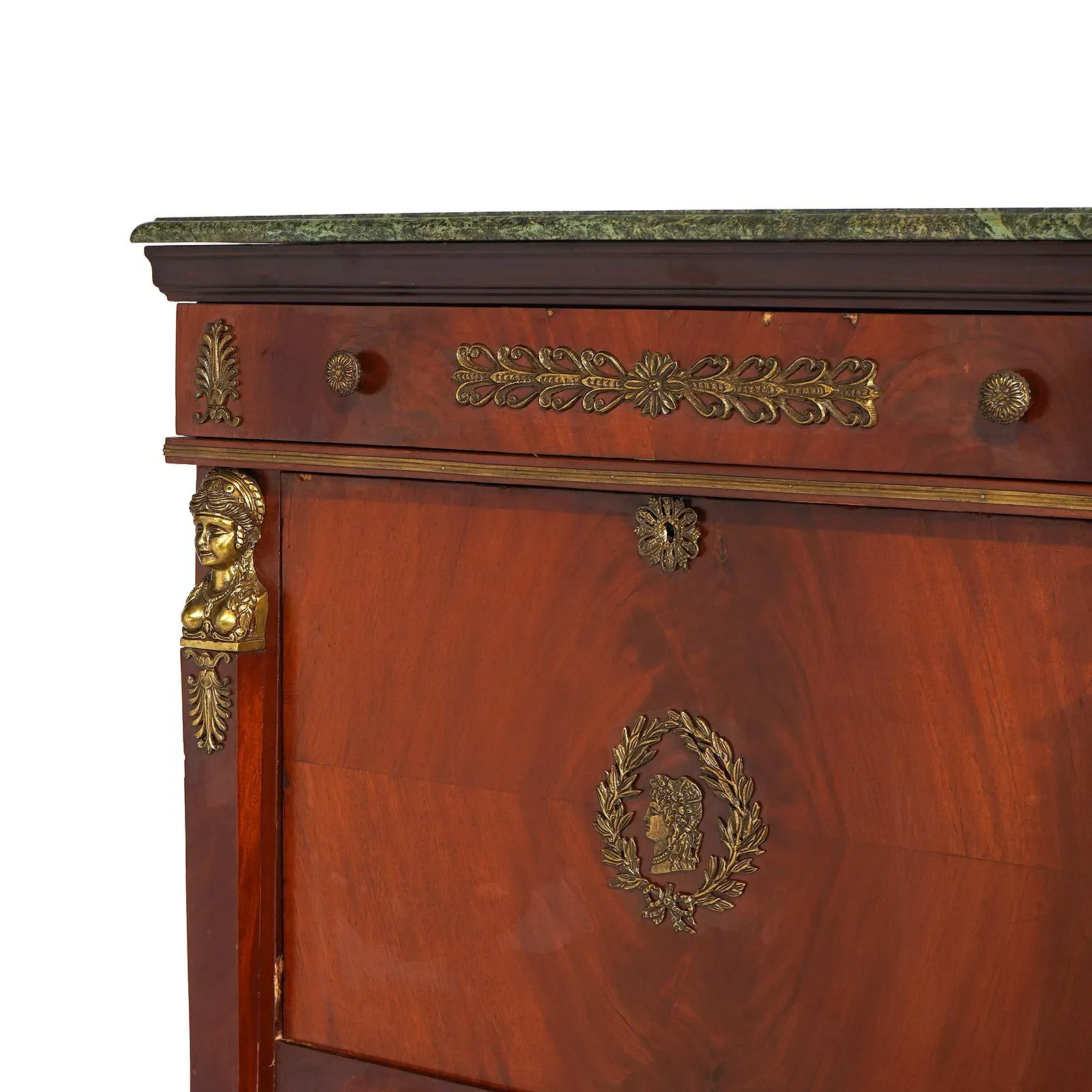 French Empire Period Mahogany Secrétaire à Abattant with Marble Top thumbnail 4