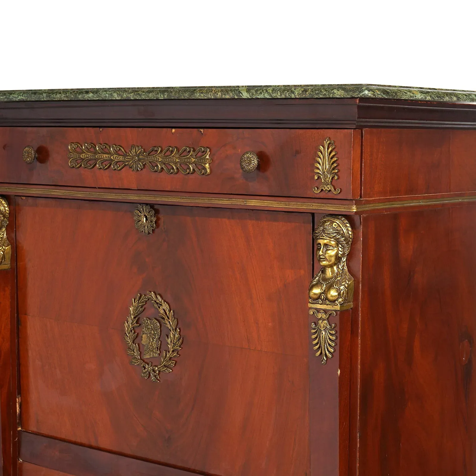 French Empire Period Mahogany Secrétaire à Abattant with Marble Top thumbnail 5