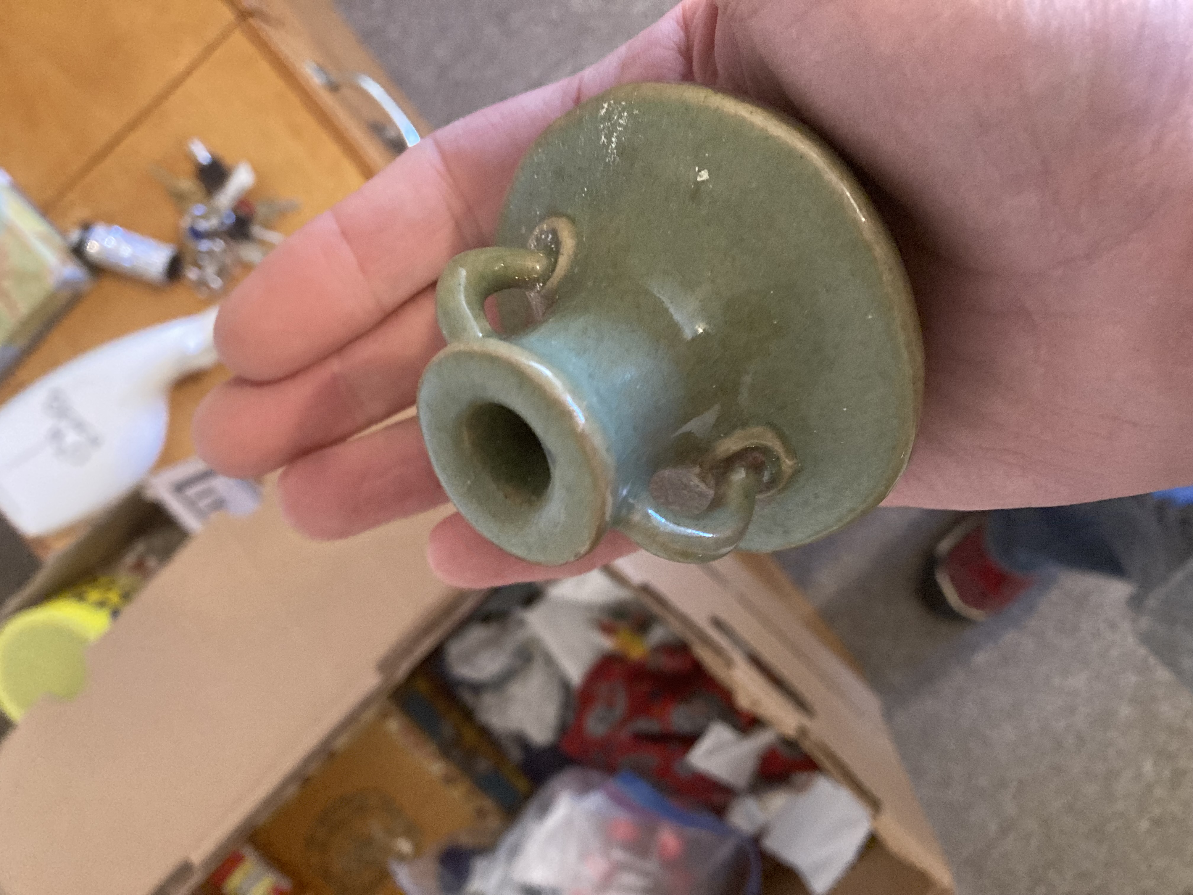 Chinese Qing Period Longquan Celadon Vase