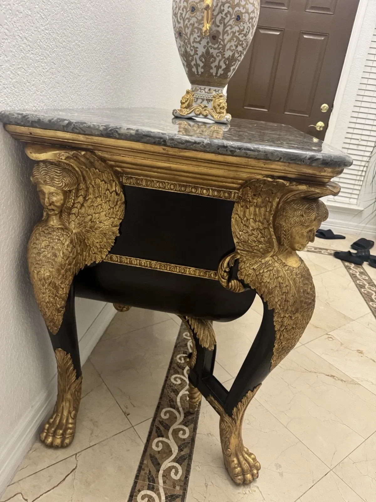 Maison Jansen Empire-Style Giltwood and Ebonized Commode thumbnail 4