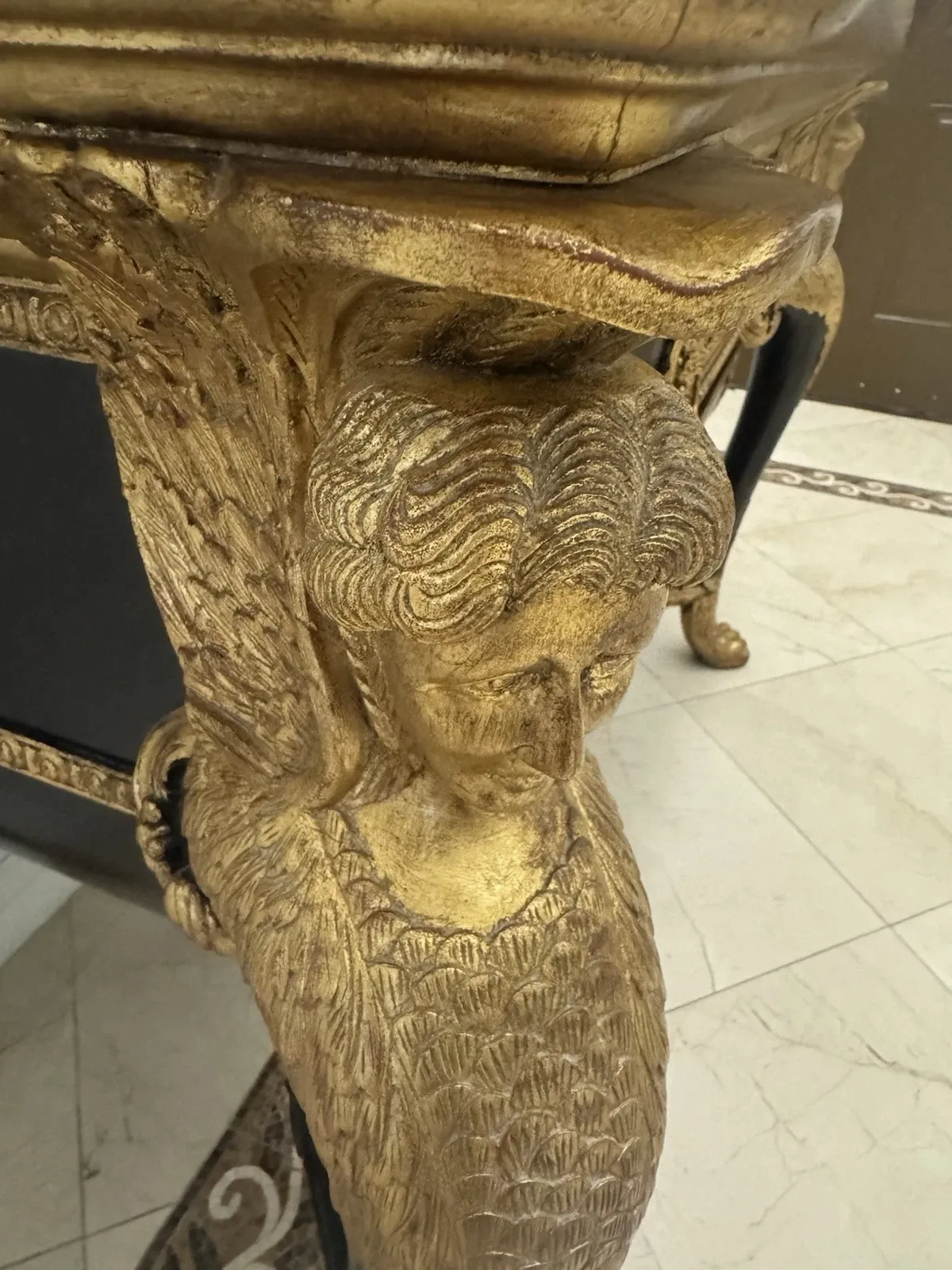 Maison Jansen Empire-Style Giltwood and Ebonized Commode thumbnail 8