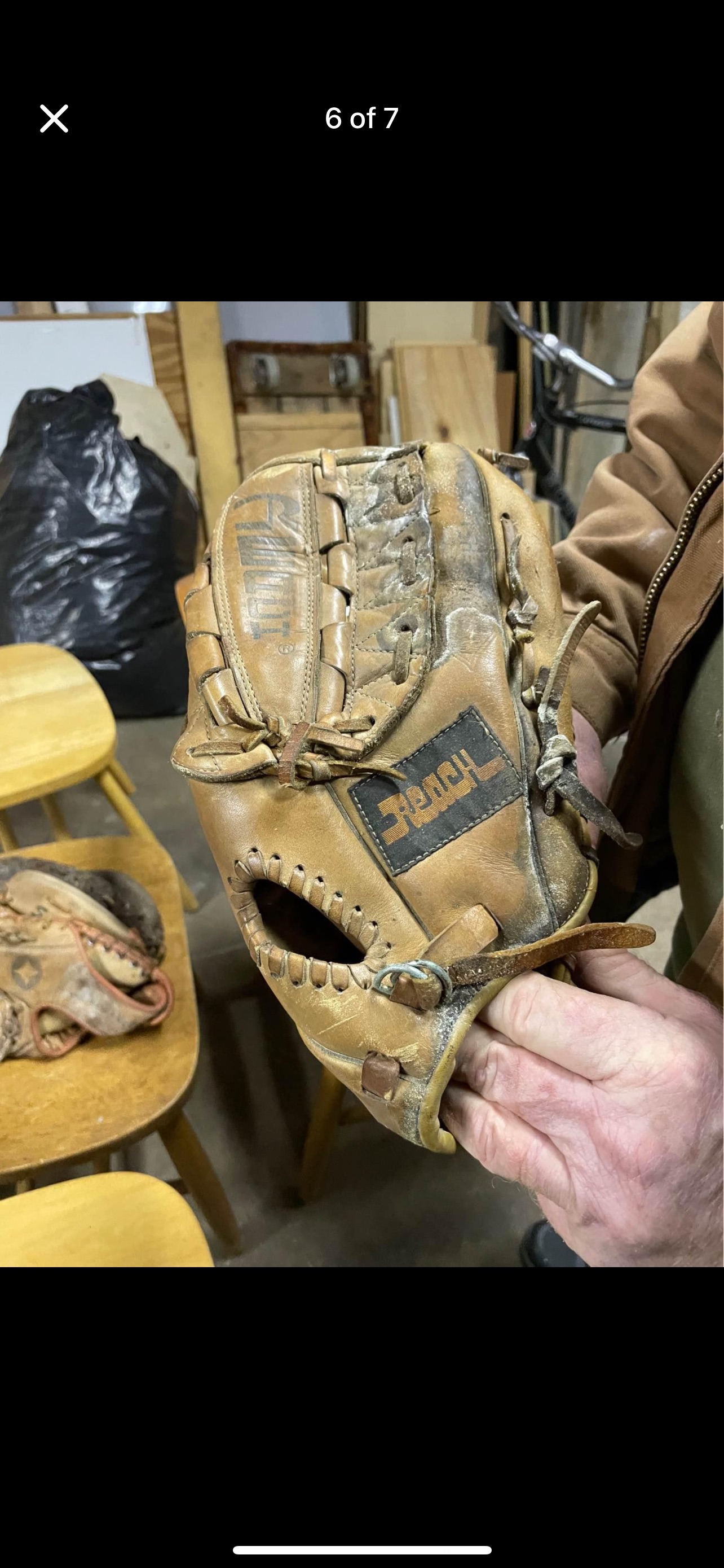 Vintage Beach Baseball Glove